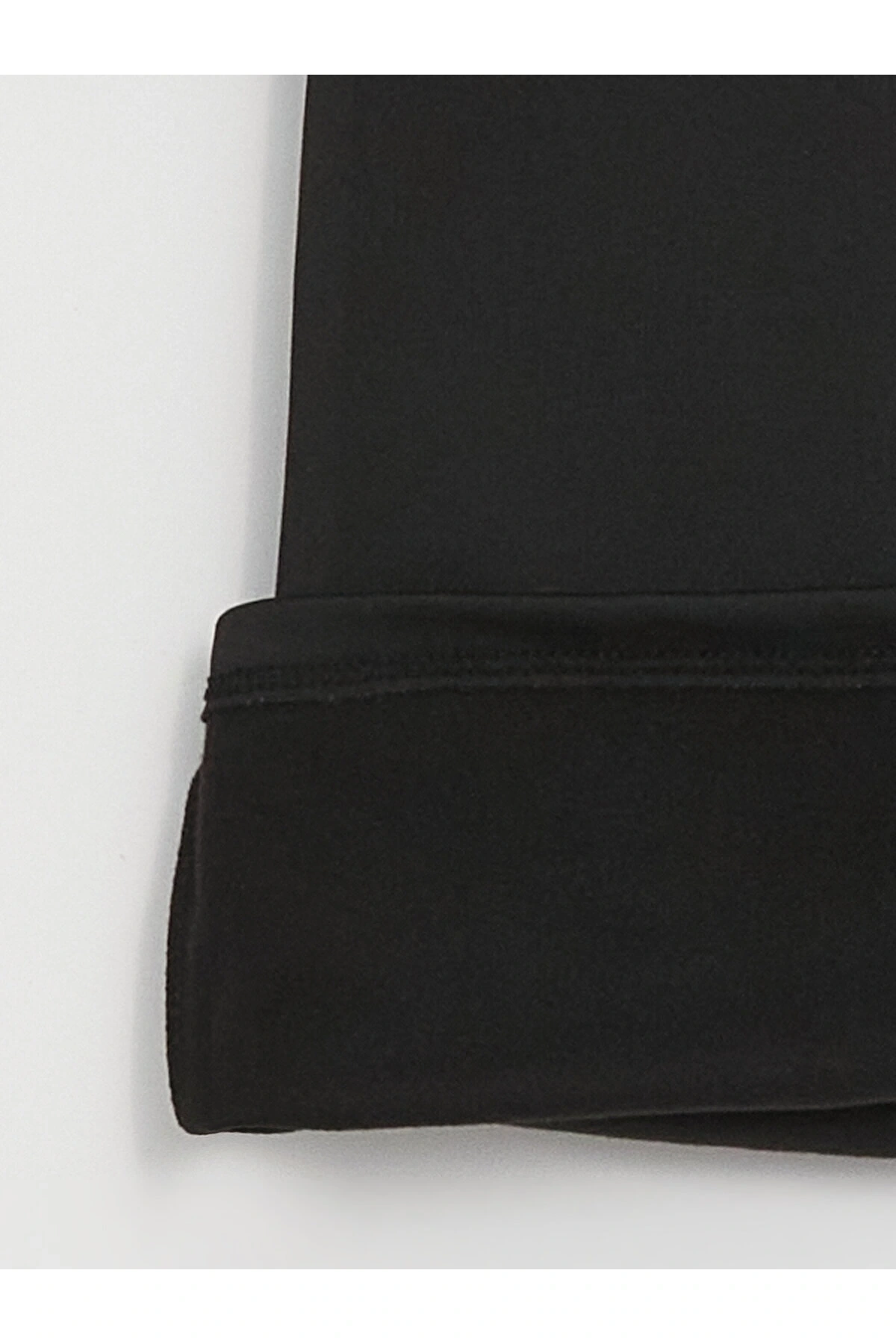 Bisiklet Yaka Düz Uzun Kollu Kadın Tişört