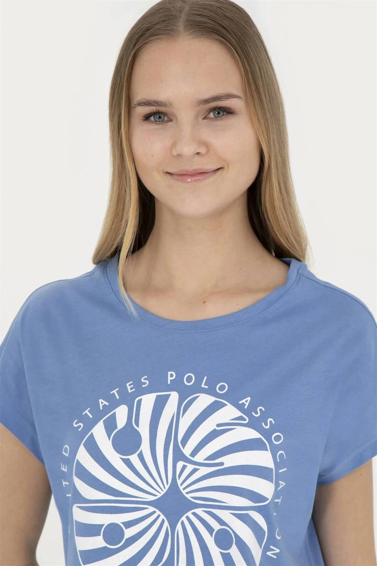 1832036 GOST US Polo Assn Kadın T-shirt KOYU MAVİ