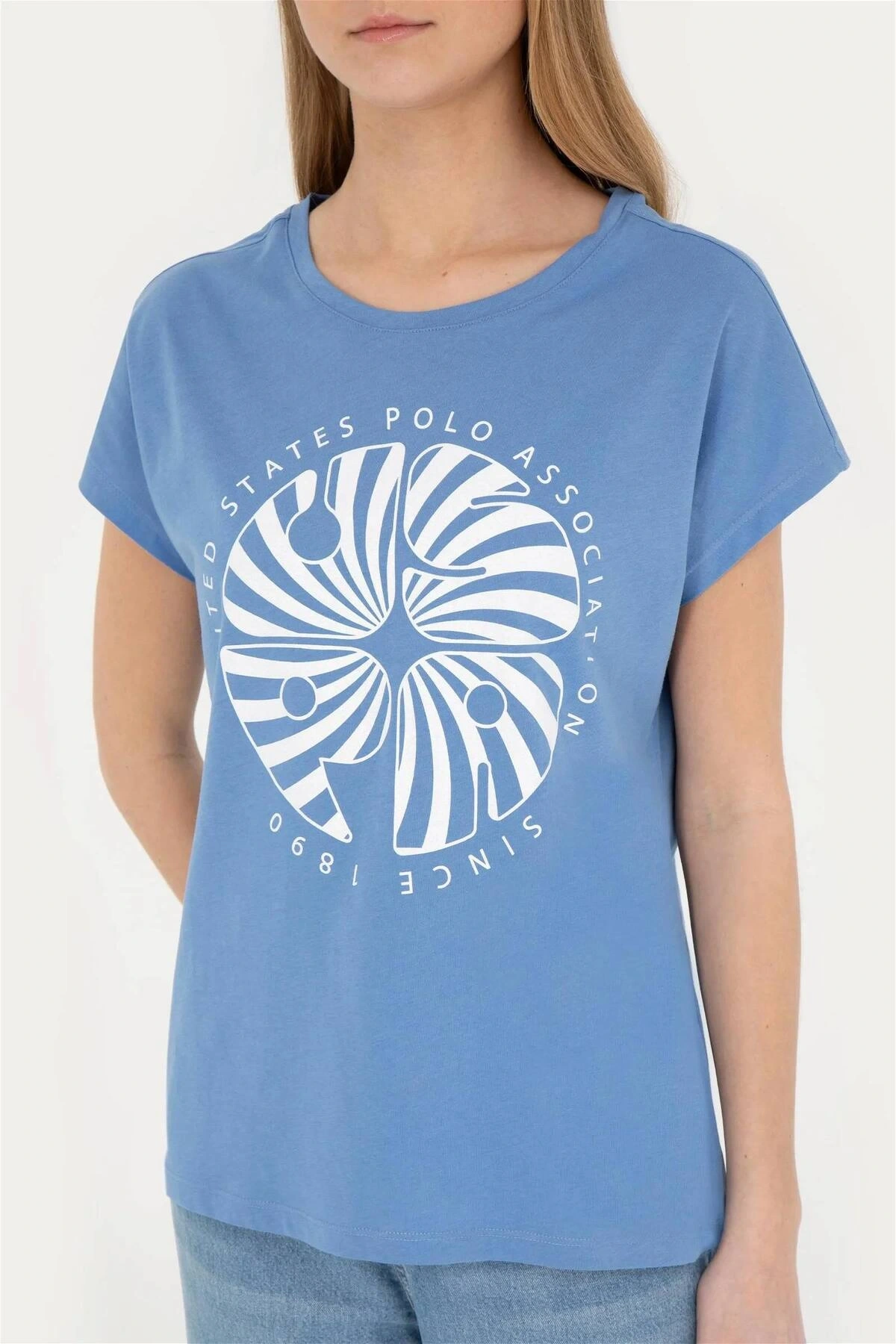1832036 GOST US Polo Assn Kadın T-shirt KOYU MAVİ