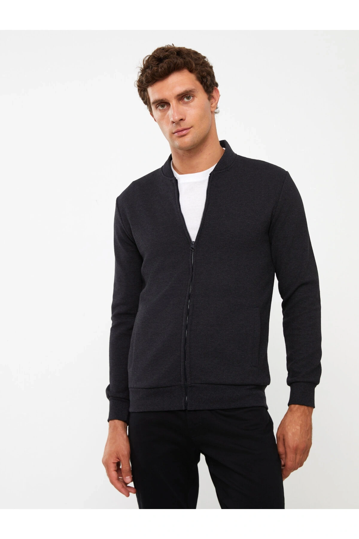 Rahat Kalıp Kolej Yaka Erkek Triko Hırka