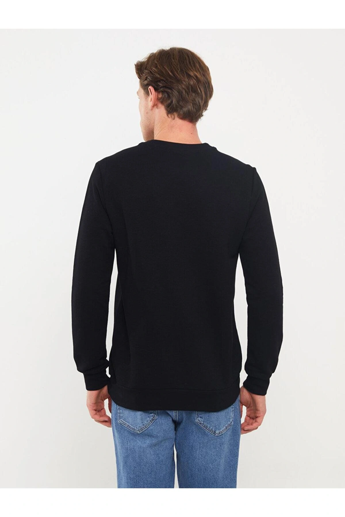 LCWAIKIKI Classic Bisiklet Yaka Uzun Kollu Erkek Sweatshirt