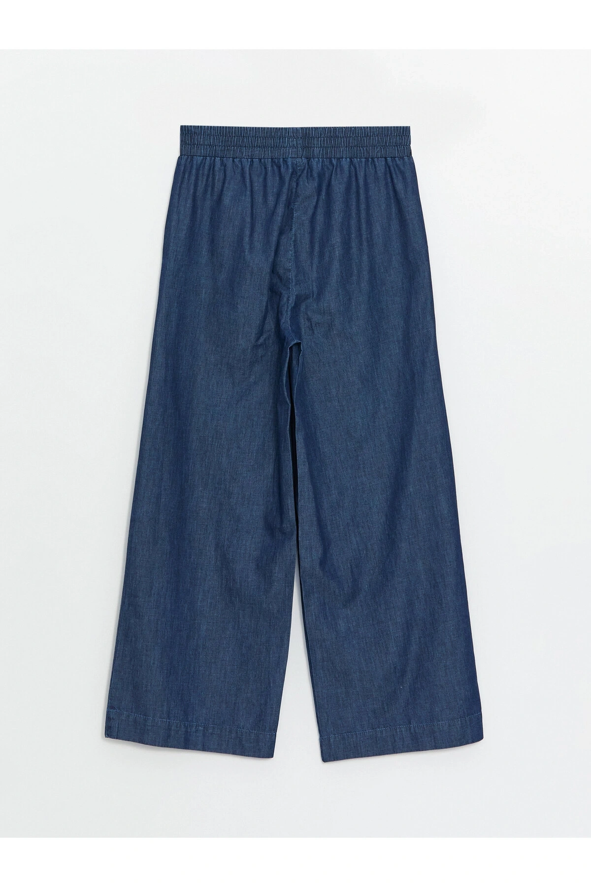 Beli Lastikli Wideleg Kadın Jean Pantolon