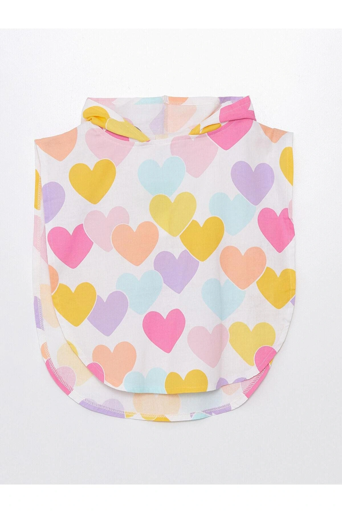 LCW baby Beyaz Baskılı Kapüşonlu Kız Bebek Bornoz (S4)