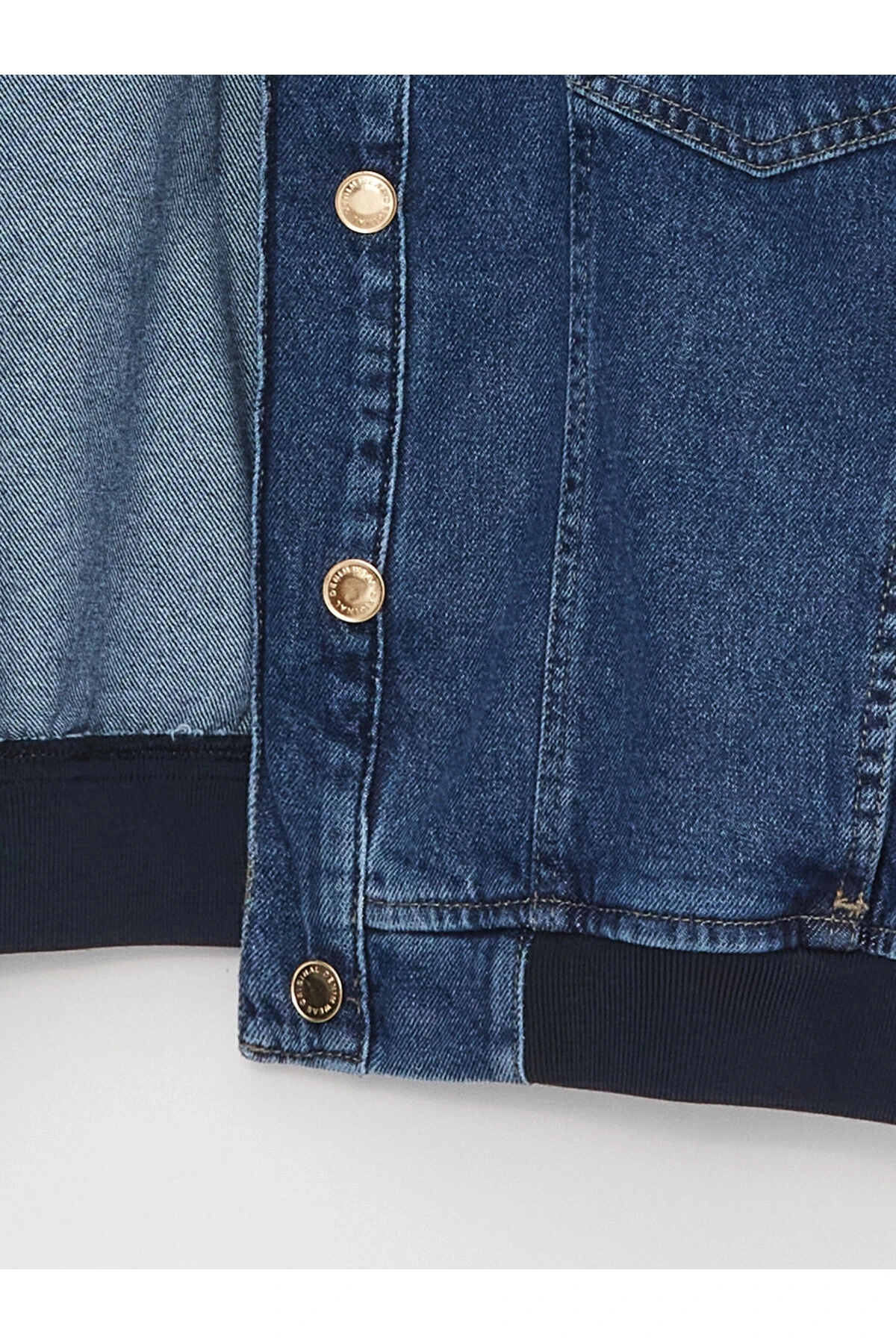 Gömlek Yaka Düz Uzun Kollu Oversize Kadın Jean Ceket