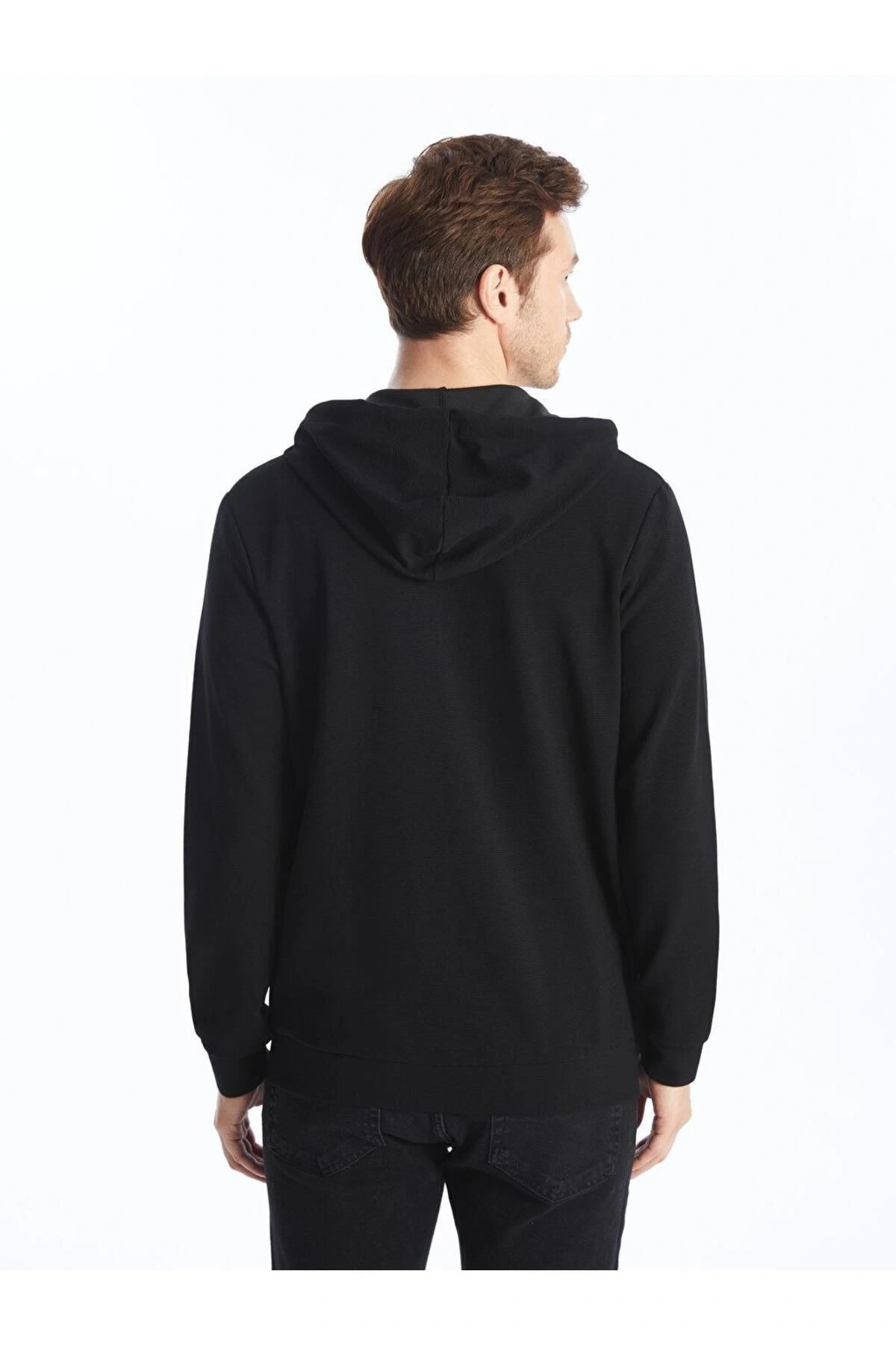 LCWAIKIKI Classic Kapüşonlu Uzun Kollu Erkek Spor Hırka