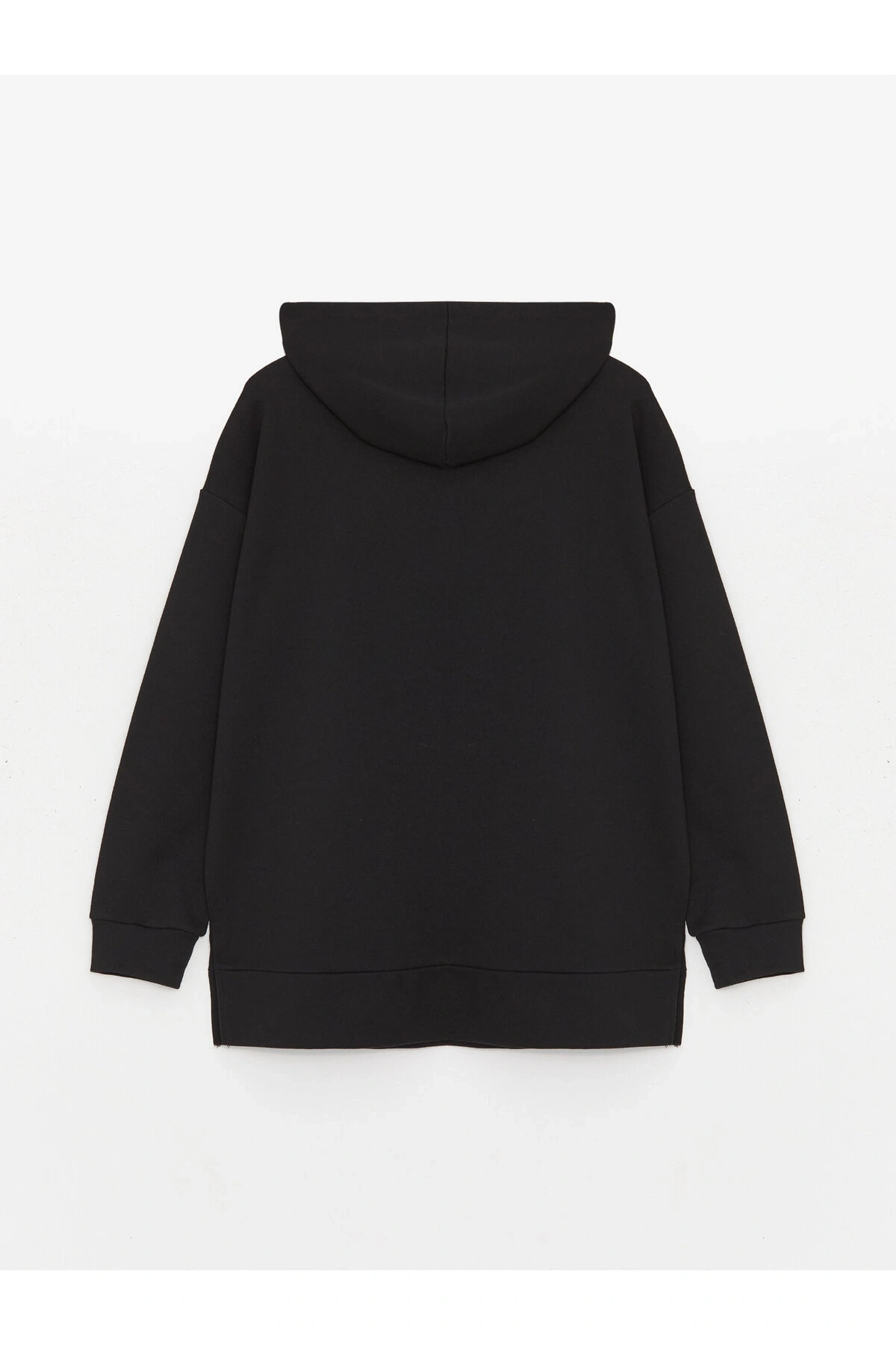 Baskılı Uzun Kollu Oversize Kadın Hoodie