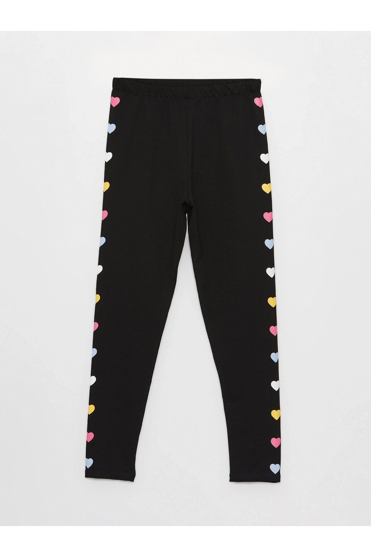 Beli Lastikli Baskılı Kız Çocuk Uzun Tayt
