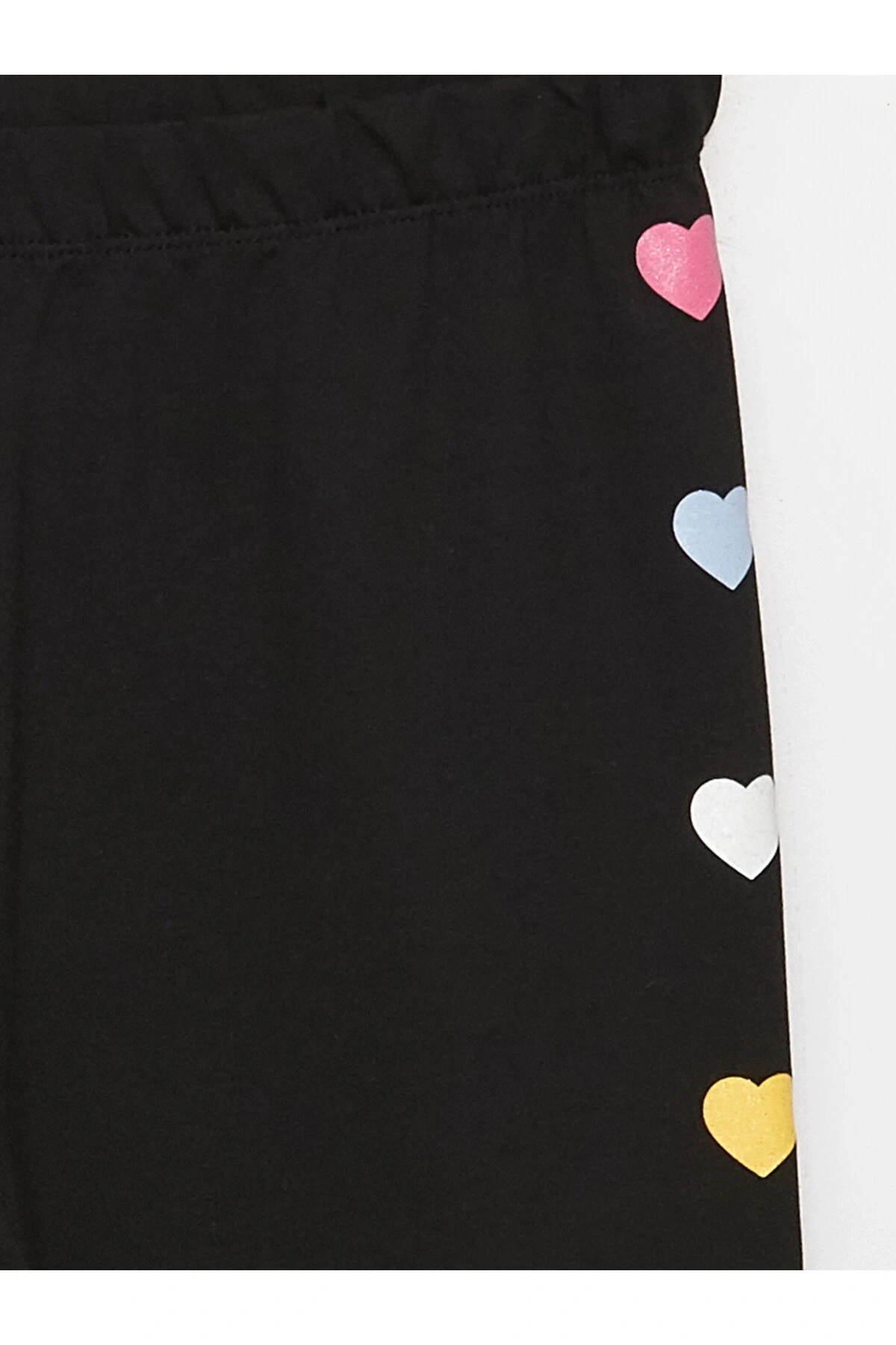 Beli Lastikli Baskılı Kız Çocuk Uzun Tayt