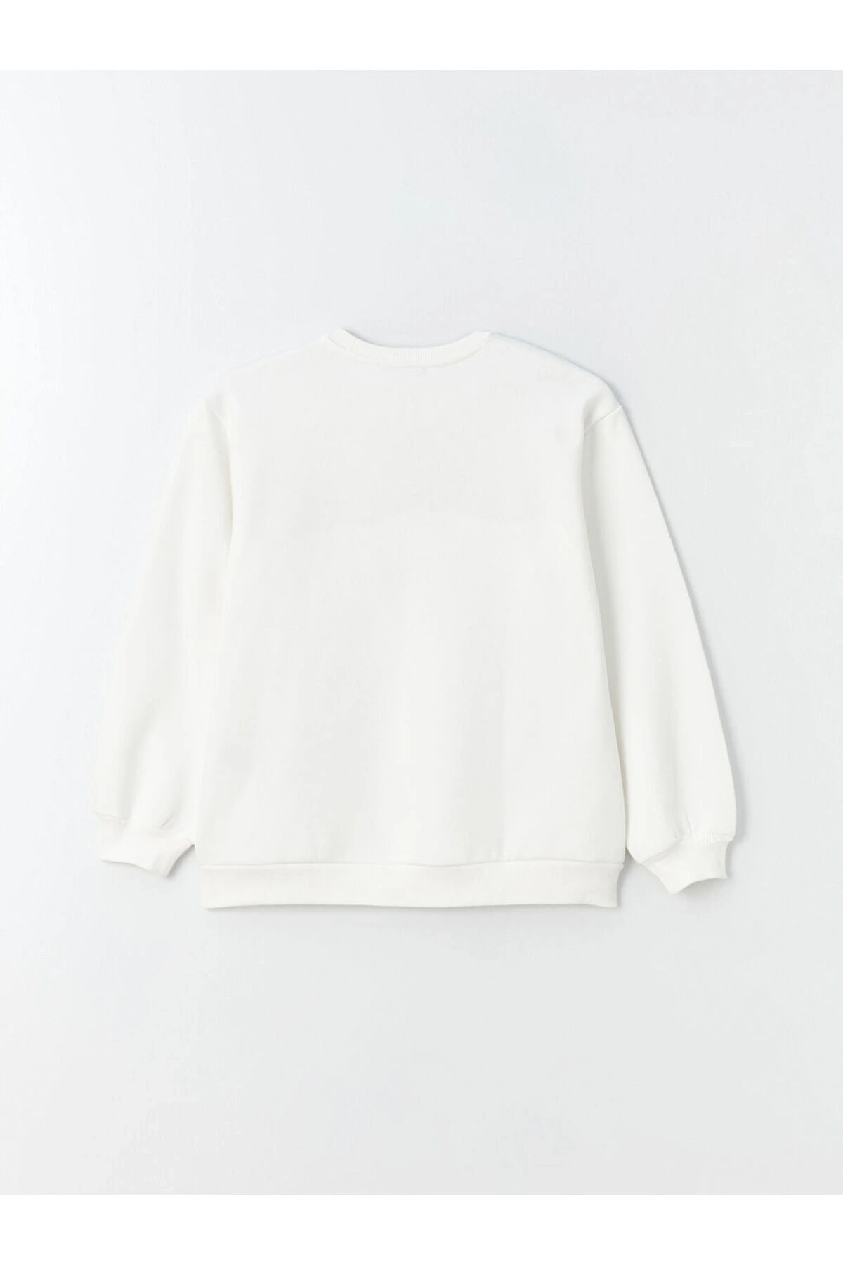 Bisiklet Yaka Nakışlı Uzun Kollu Kadın Sweatshirt