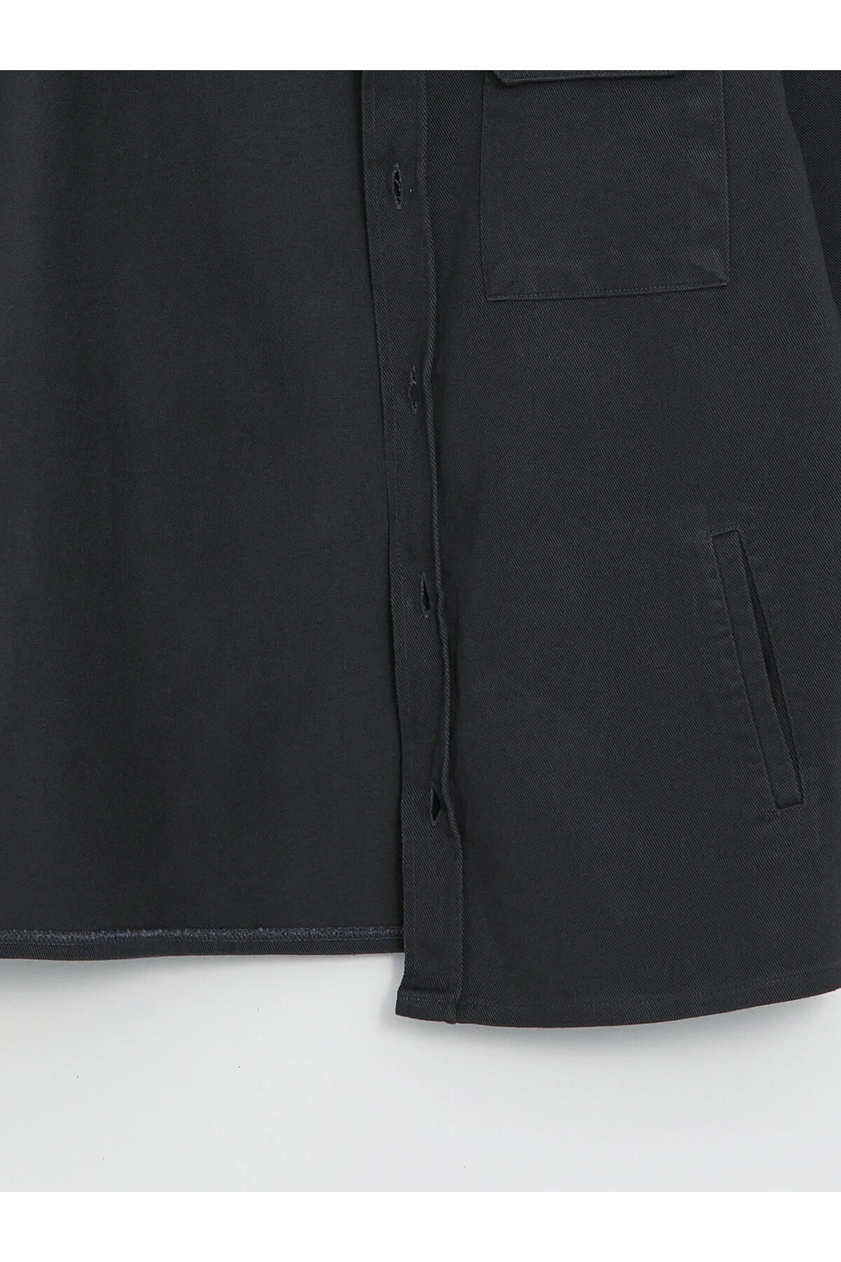 Rahat Kalıp Uzun Kollu Gabardin Erkek Gömlek Ceket