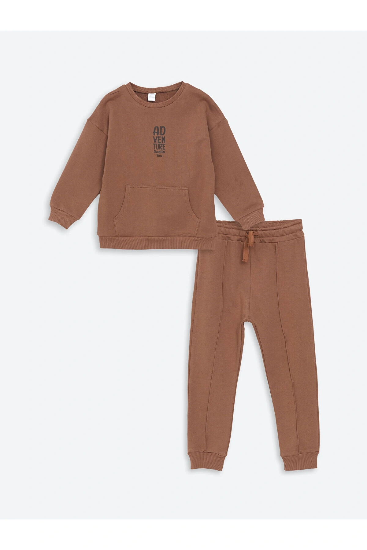 Lw - Bisiklet Yaka Uzun Kollu Baskılı Erkek Bebek Sweatshirt Ve Eşofman Alt 2li Takım