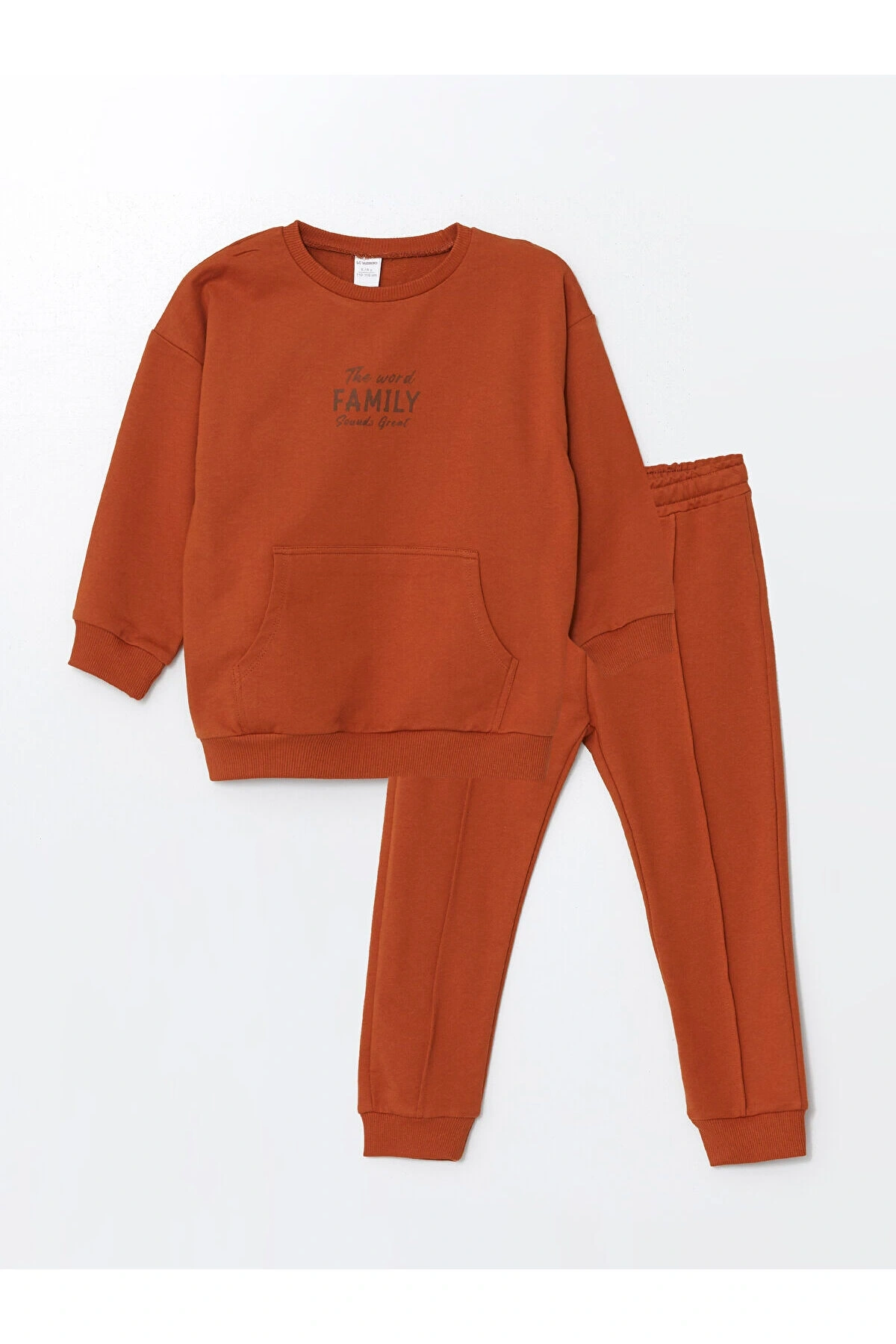 Lcw Bisiklet Yaka Uzun Kollu Basic Erkek Bebek Sweatshirt Ve Eşofman Alt 2li