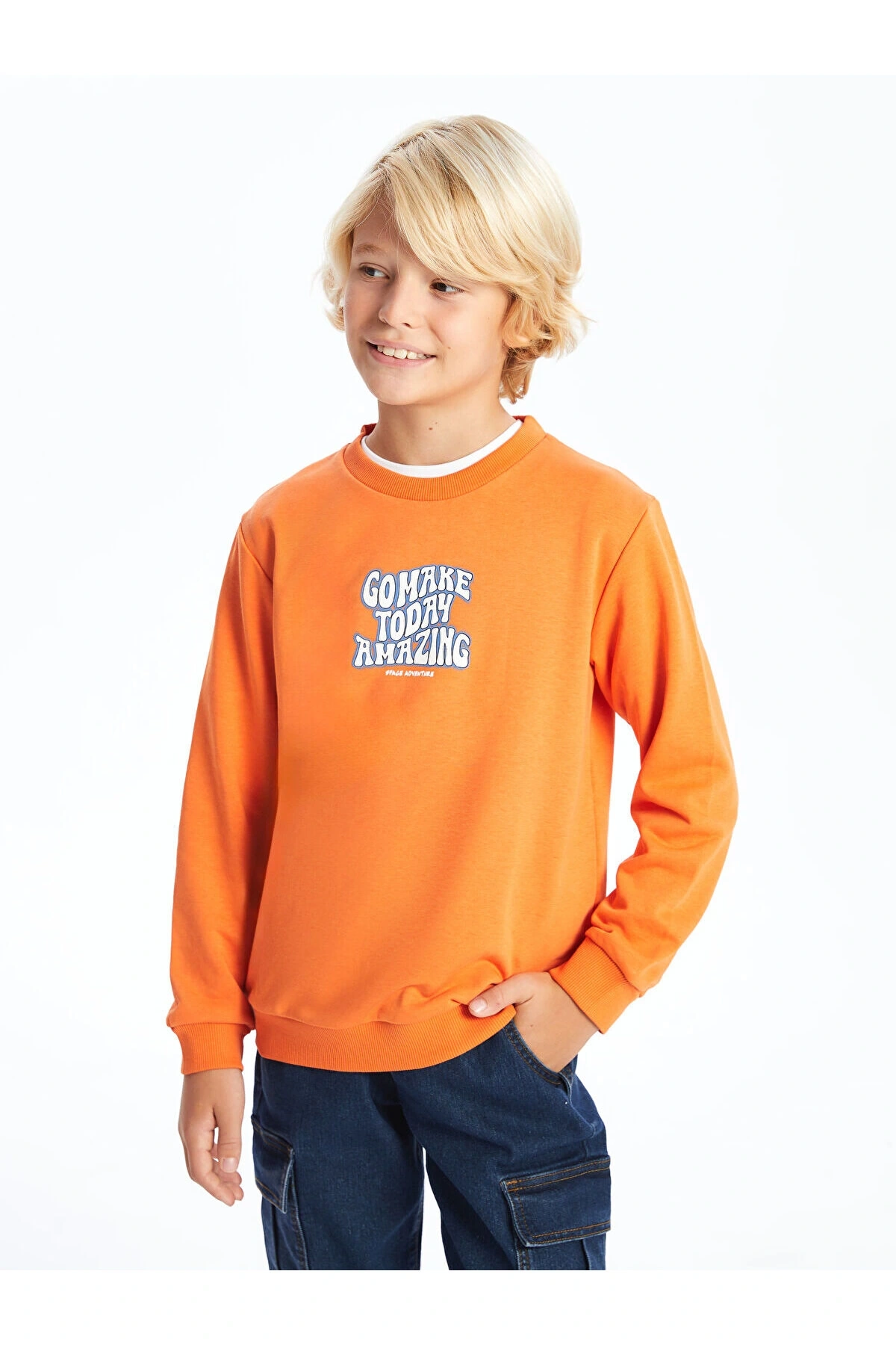Lcwk Bisiklet Yaka Erkek Çocuk Sweatshirt