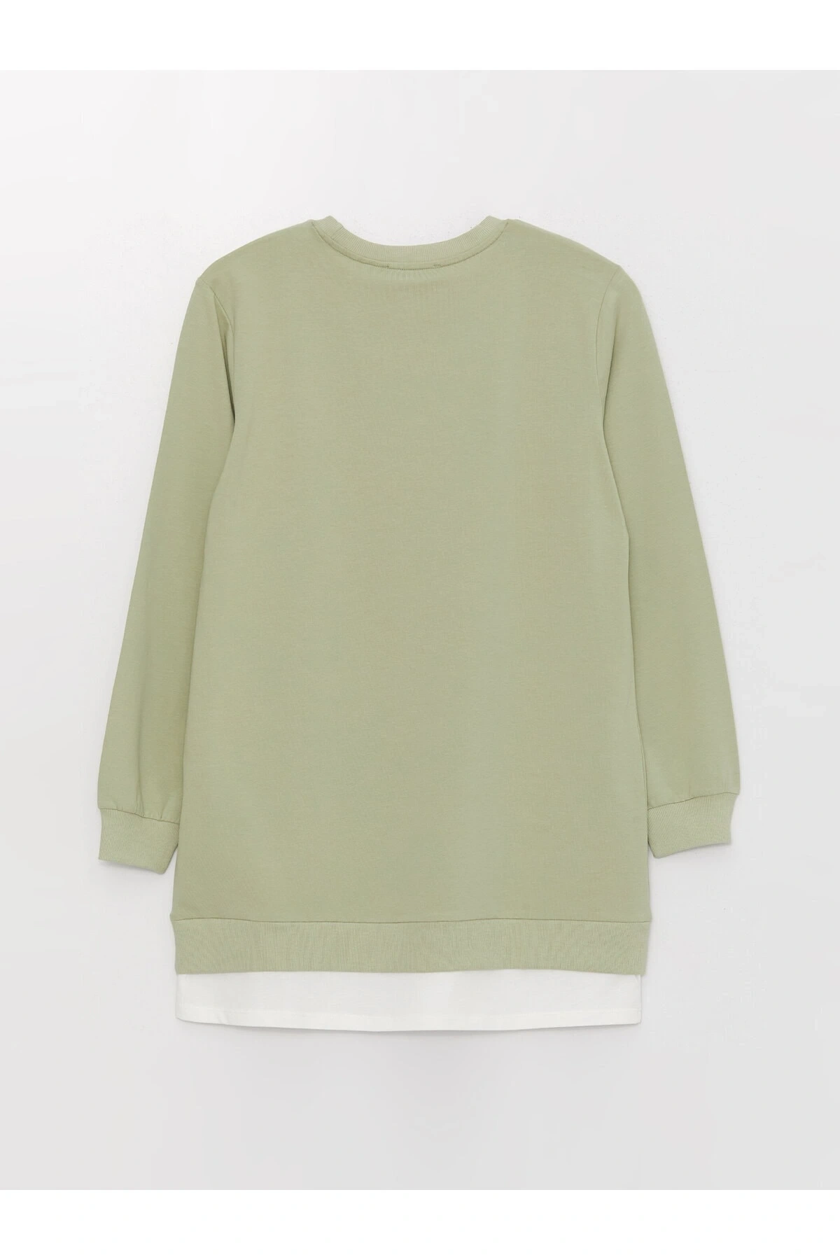 Bisiklet Yaka Baskılı Uzun Kollu Kadın Tunik