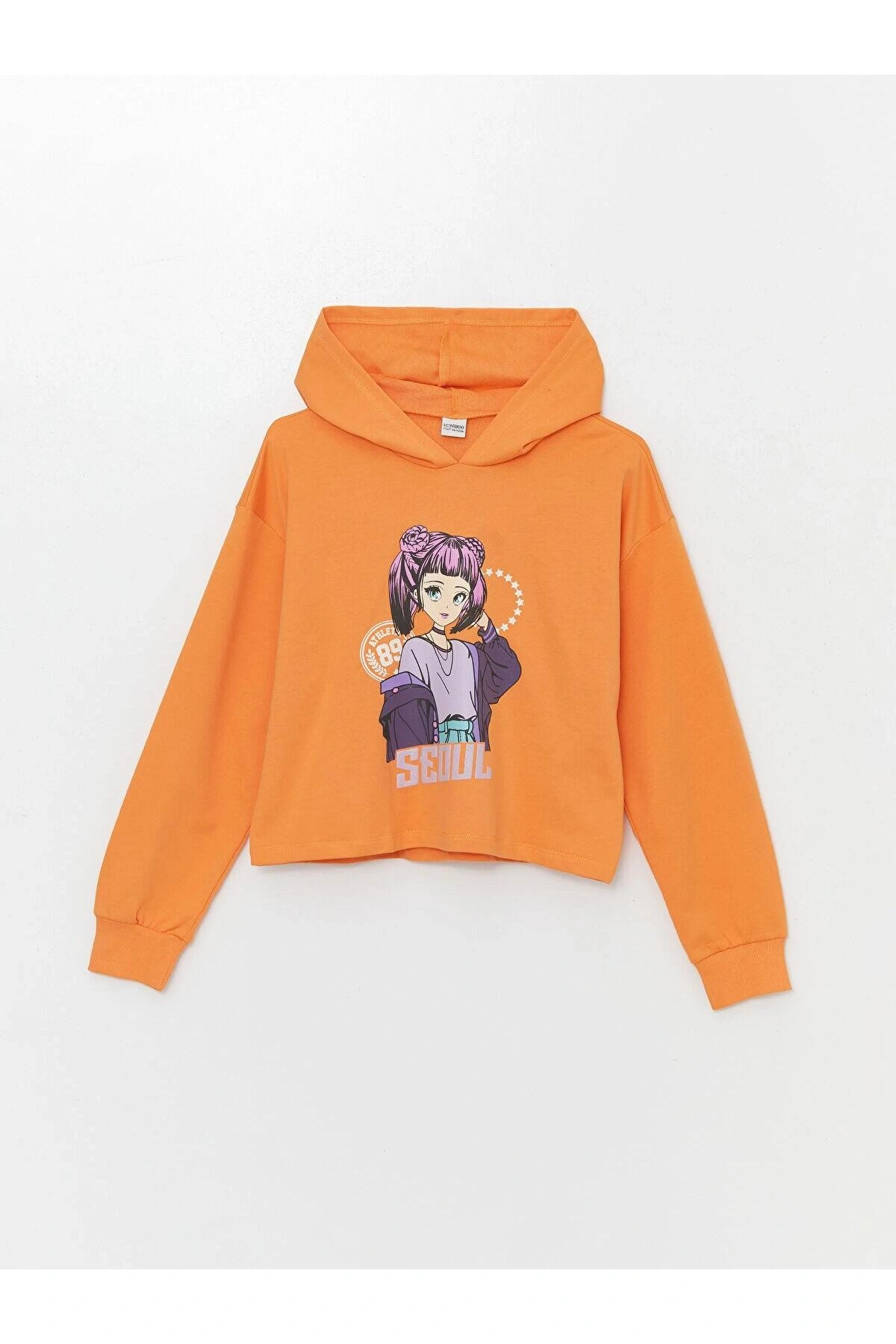 LCW Kids Kapüşonlu Kız Çocuk Sweatshirt