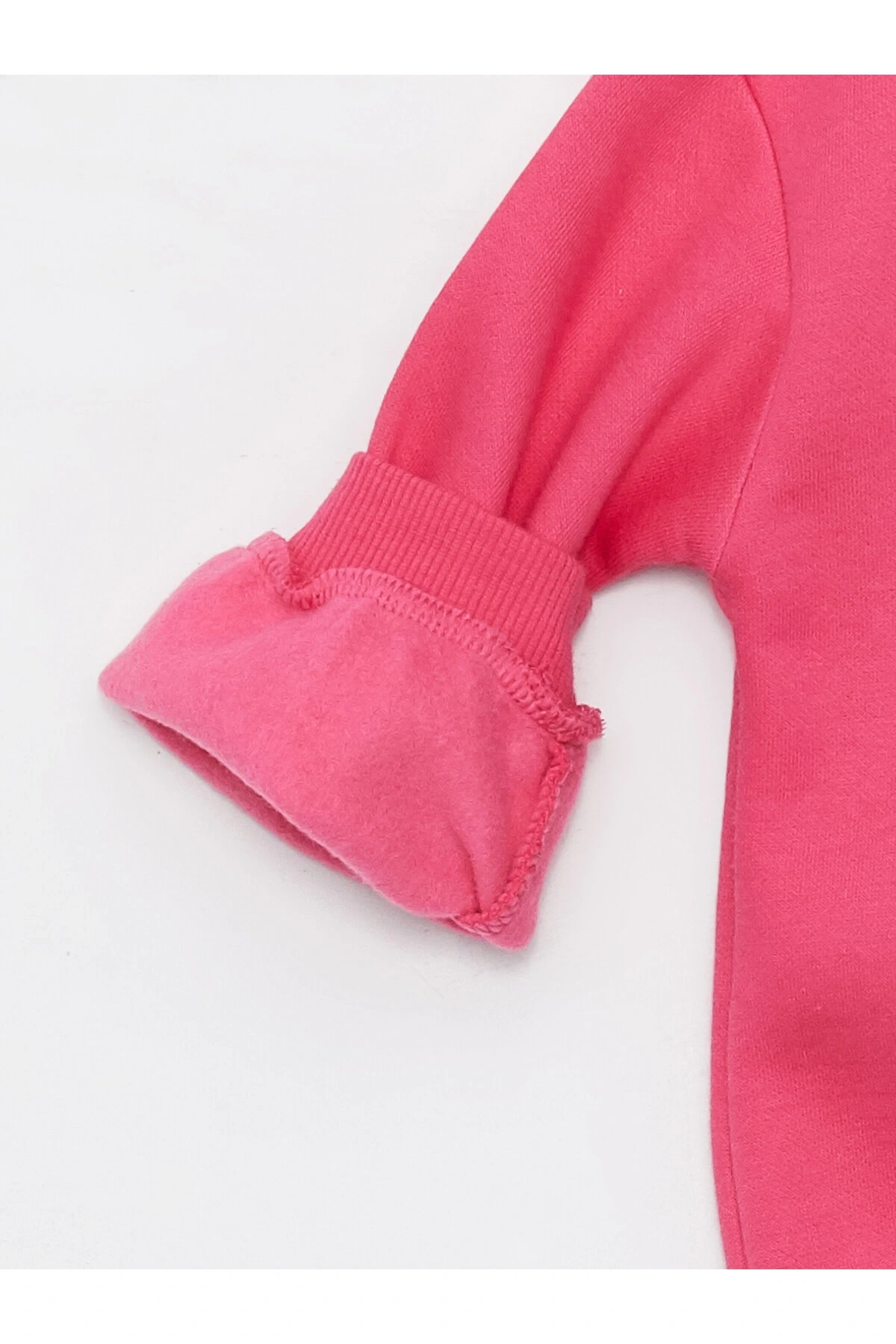Bisiklet Yaka Uzun Kollu Baskılı Kız Bebek Sweatshirt ve Eşofman Alt 2li Takım