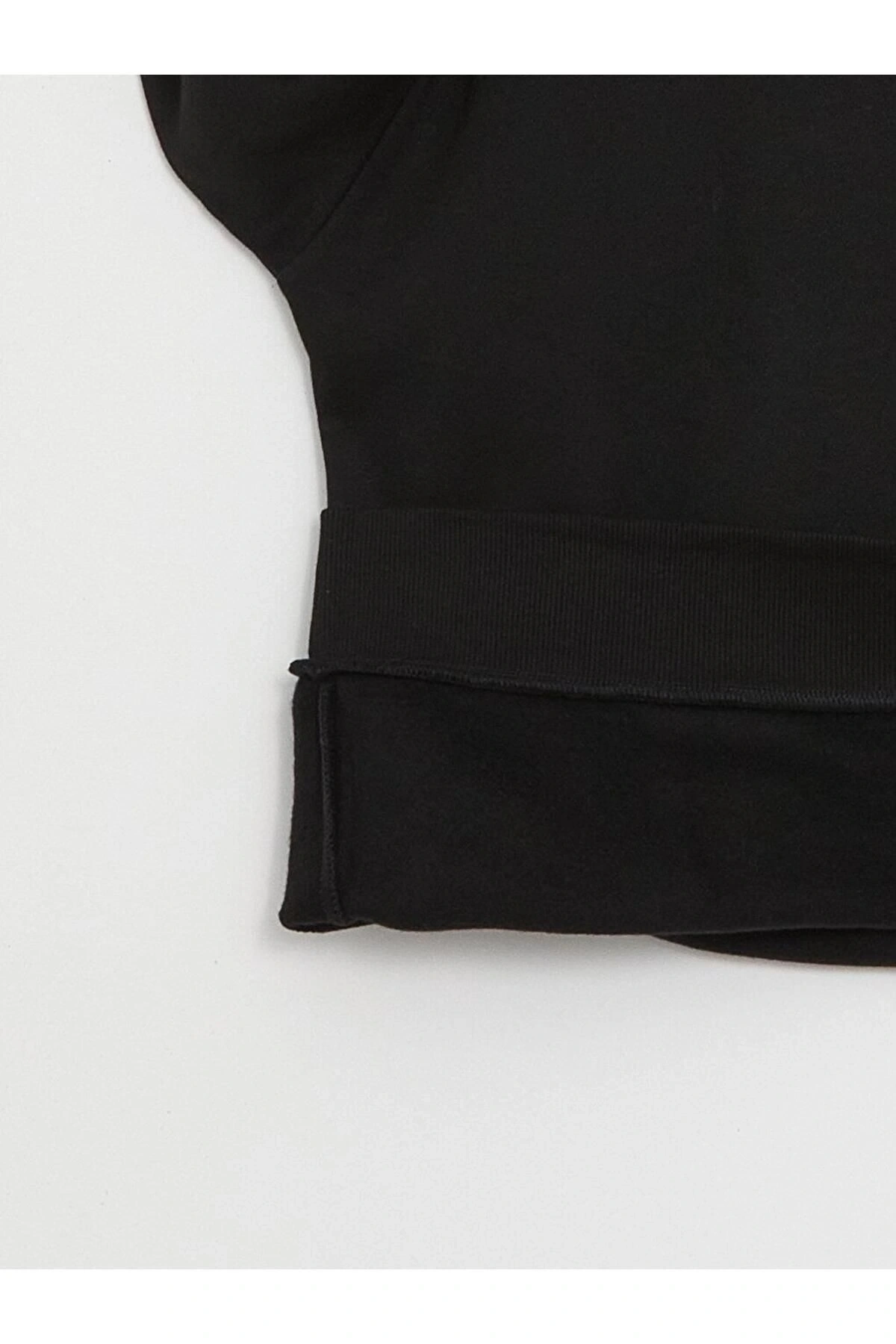 LCW Vision Bisiklet Yaka Baskılı Uzun Kollu Oversize Kadın Sweatshirt