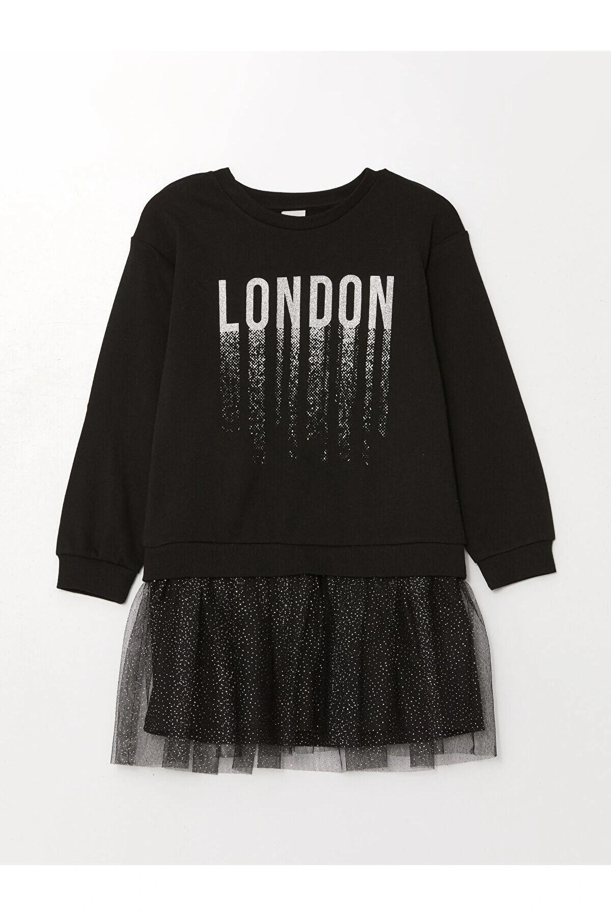 LCW Kids Bisiklet Yaka Kız Çocuk Elbise