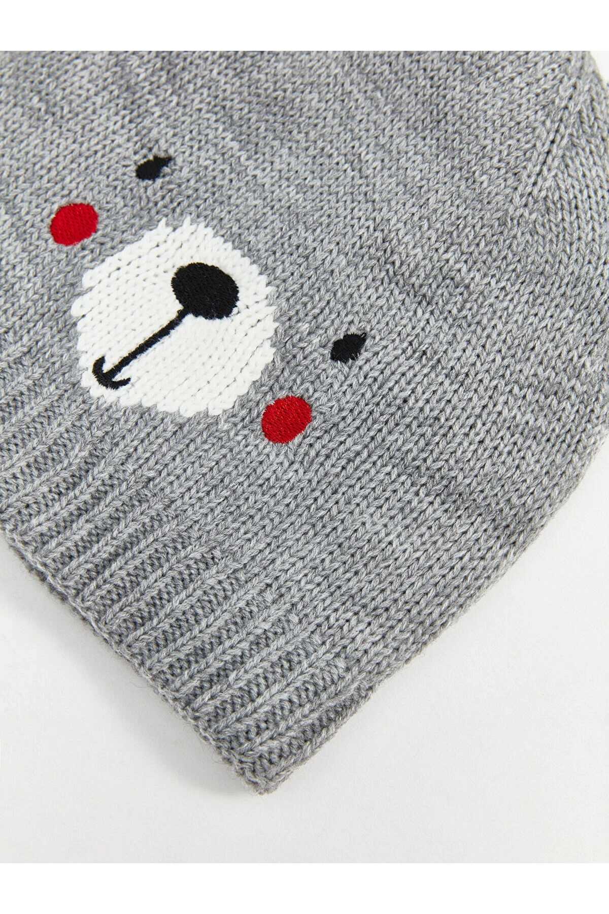 Lcwk Ayıcık Nakışlı Erkek Bebek Atkı Bere Ve Eldiven