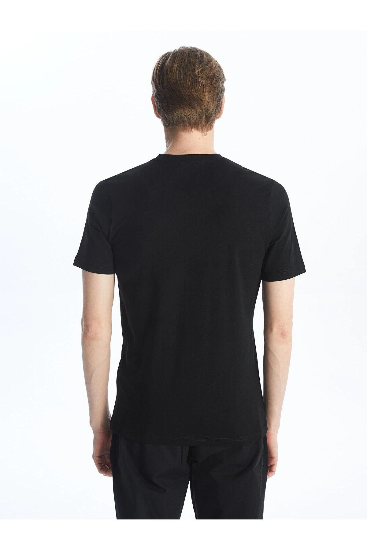 LCWAIKIKI Classic Bisiklet Yaka Kısa Kollu Baskılı Penye Erkek Tişört