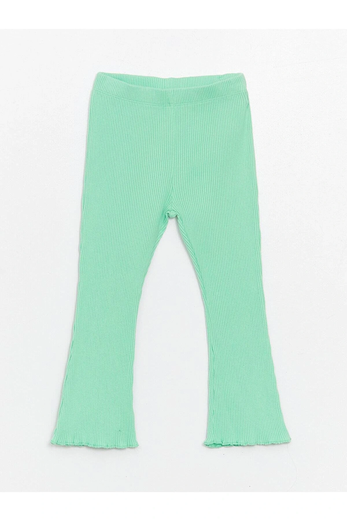 LCW baby Bisiklet Yaka Uzun Kollu Baskılı Kız Bebek Sweatshirt ve Tayt 2li Takım