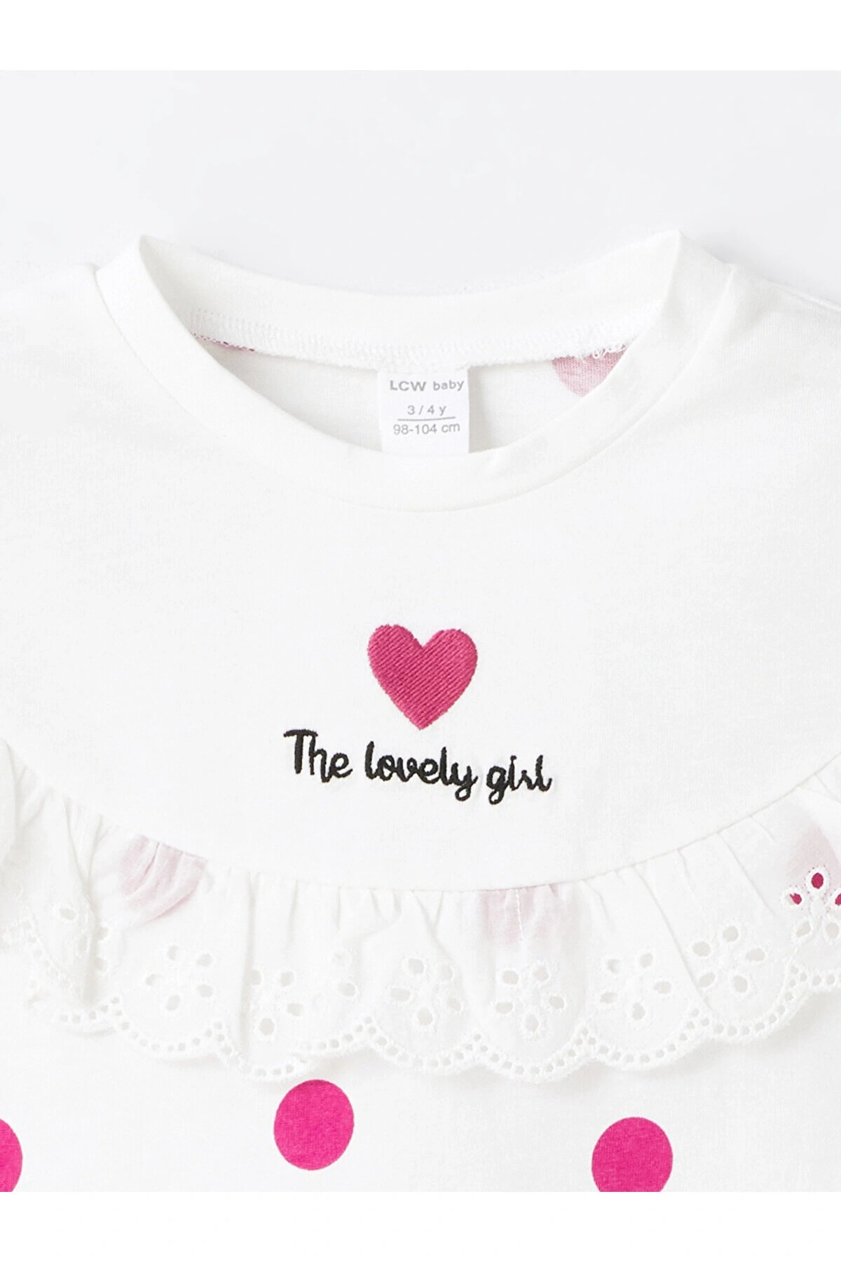 Bisiklet Yaka Baskılı Kısa Kollu Kız Bebek Tişört