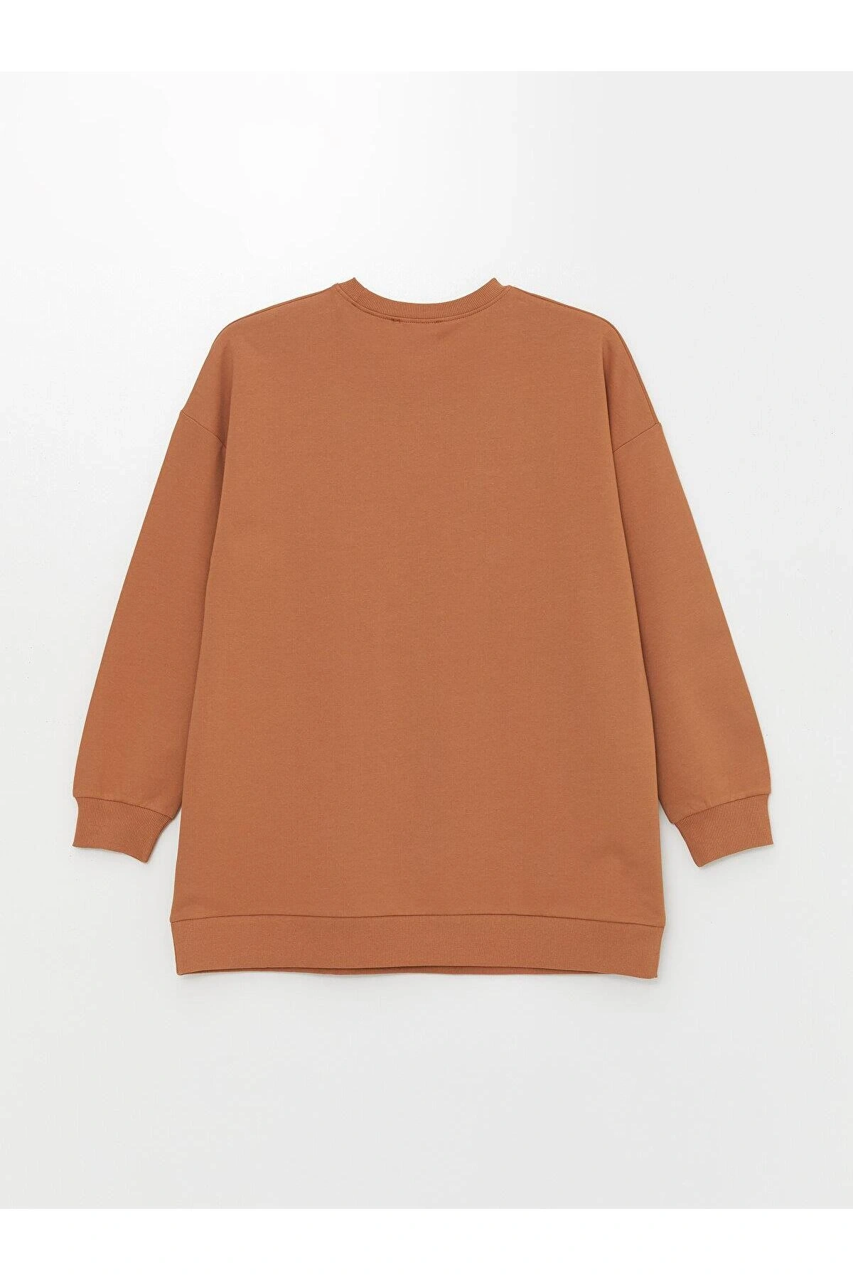 LCW Modest Bisiklet Yaka Baskılı Kadın Sweatshirt Tunik