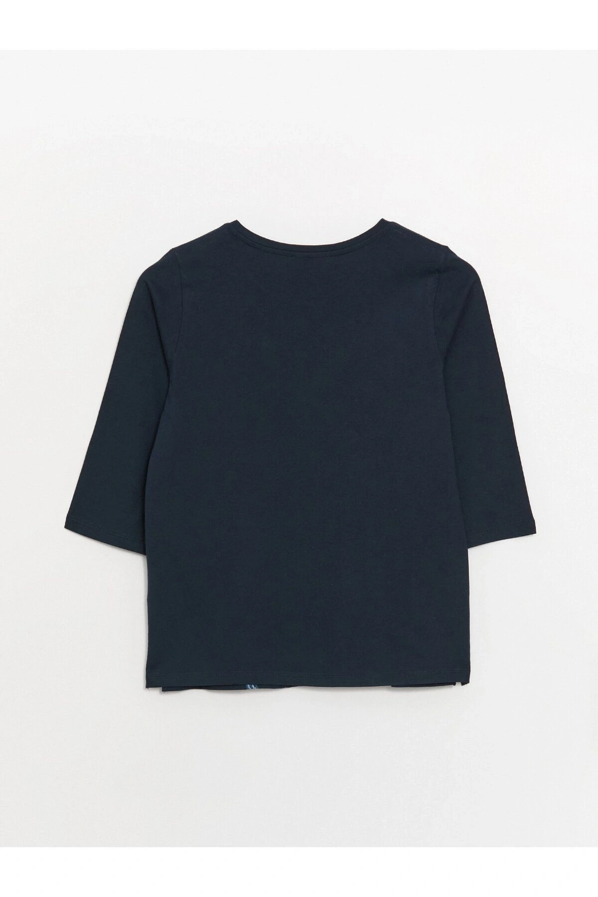 Bisiklet Yaka Çiçekli Kadın Bluz