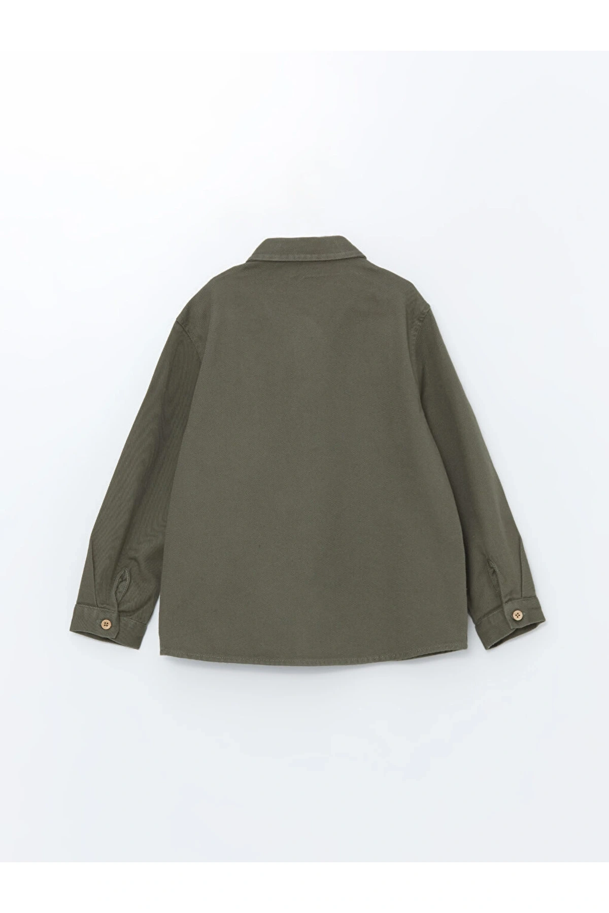 Haki Uzun Kollu Basic Erkek Çocuk Gömlek