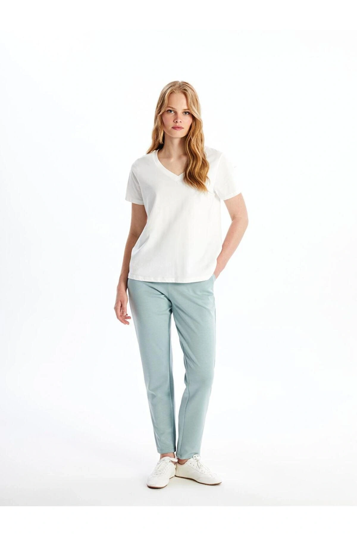 Kadın Beli Lastikli Düz Eşofman Altı