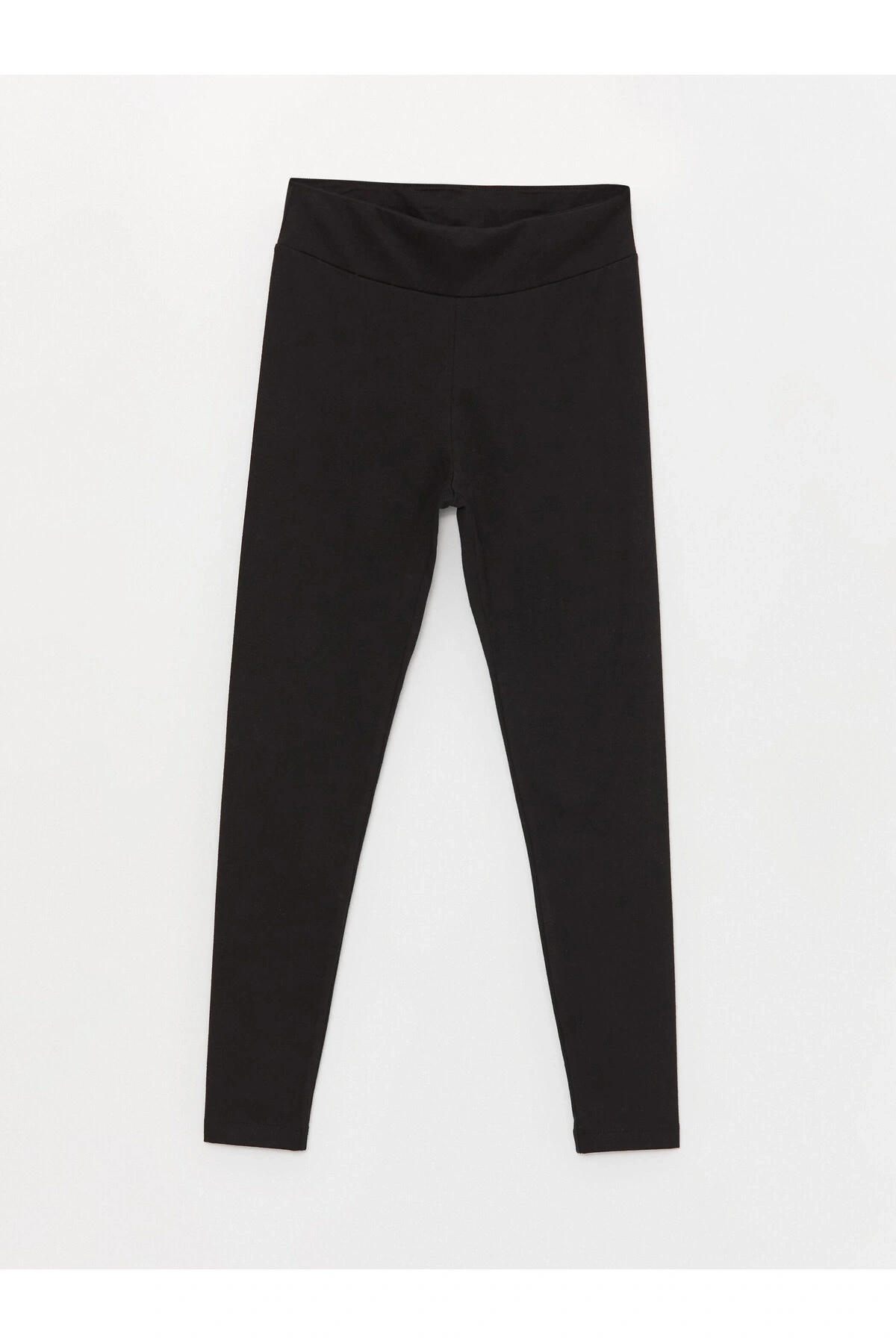 Kadın Beli Lastikli Düz Tayt