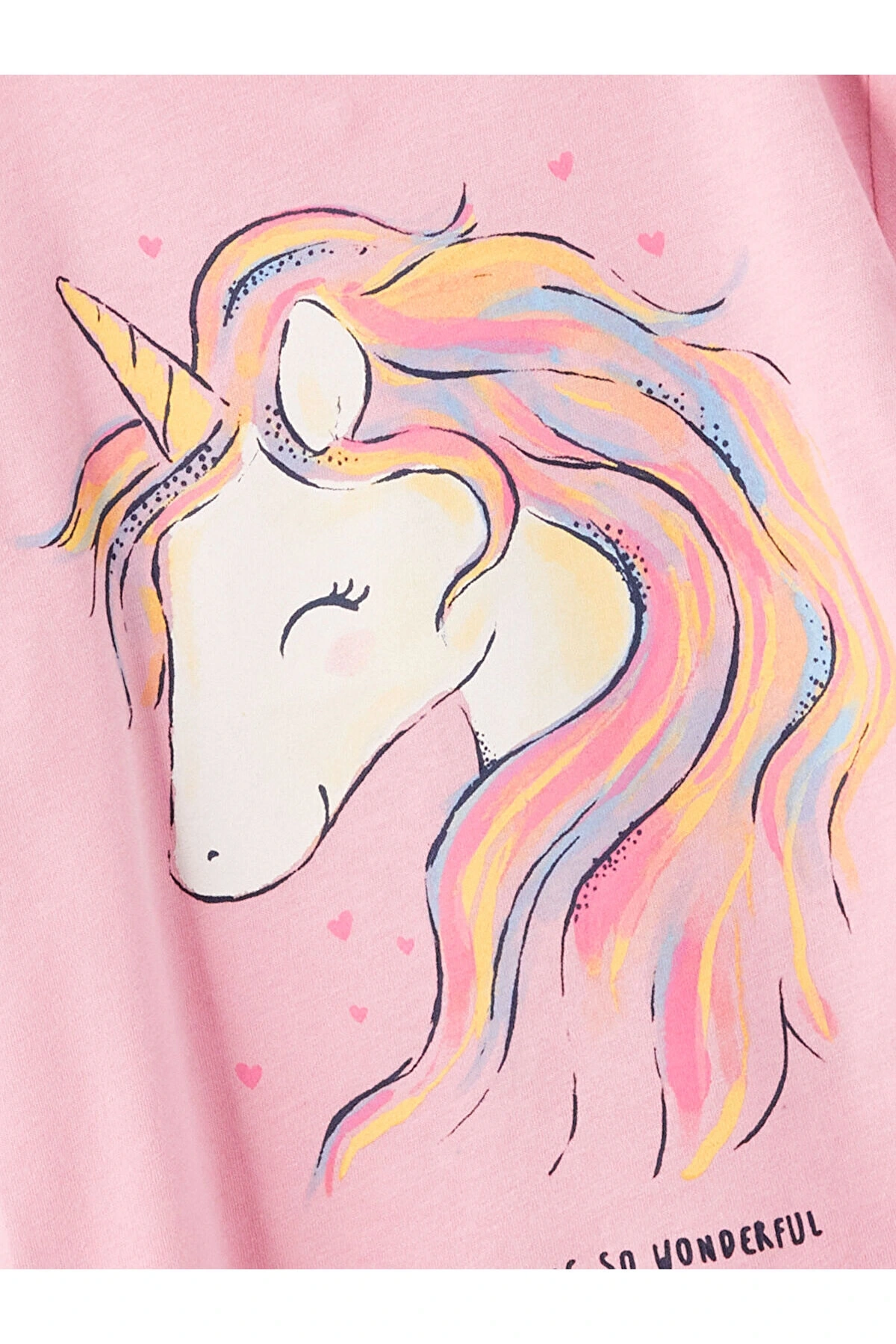 Bisiklet Yaka Uzun Kollu Baskılı Kız Bebek Tişört