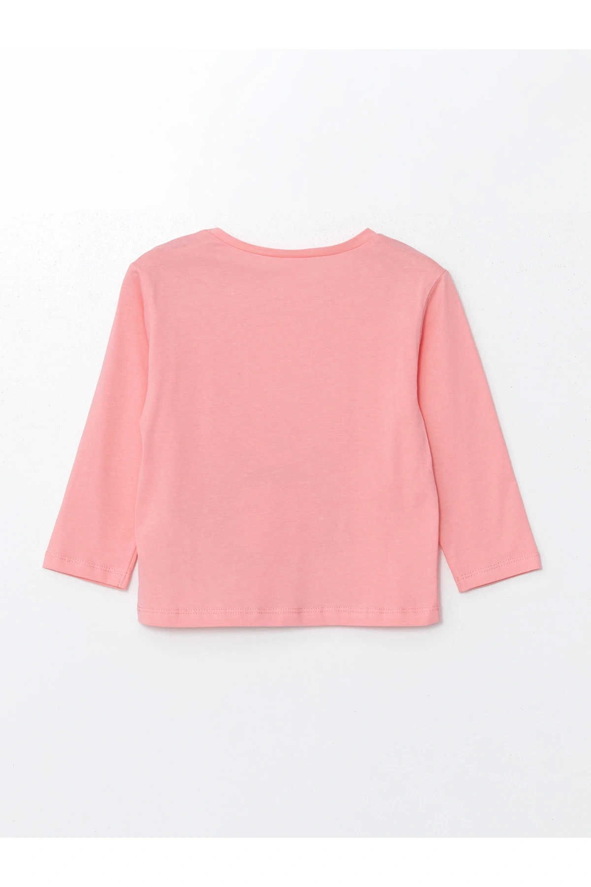 Bisiklet Yaka Uzun Kollu Baskılı Kız Bebek Tişört