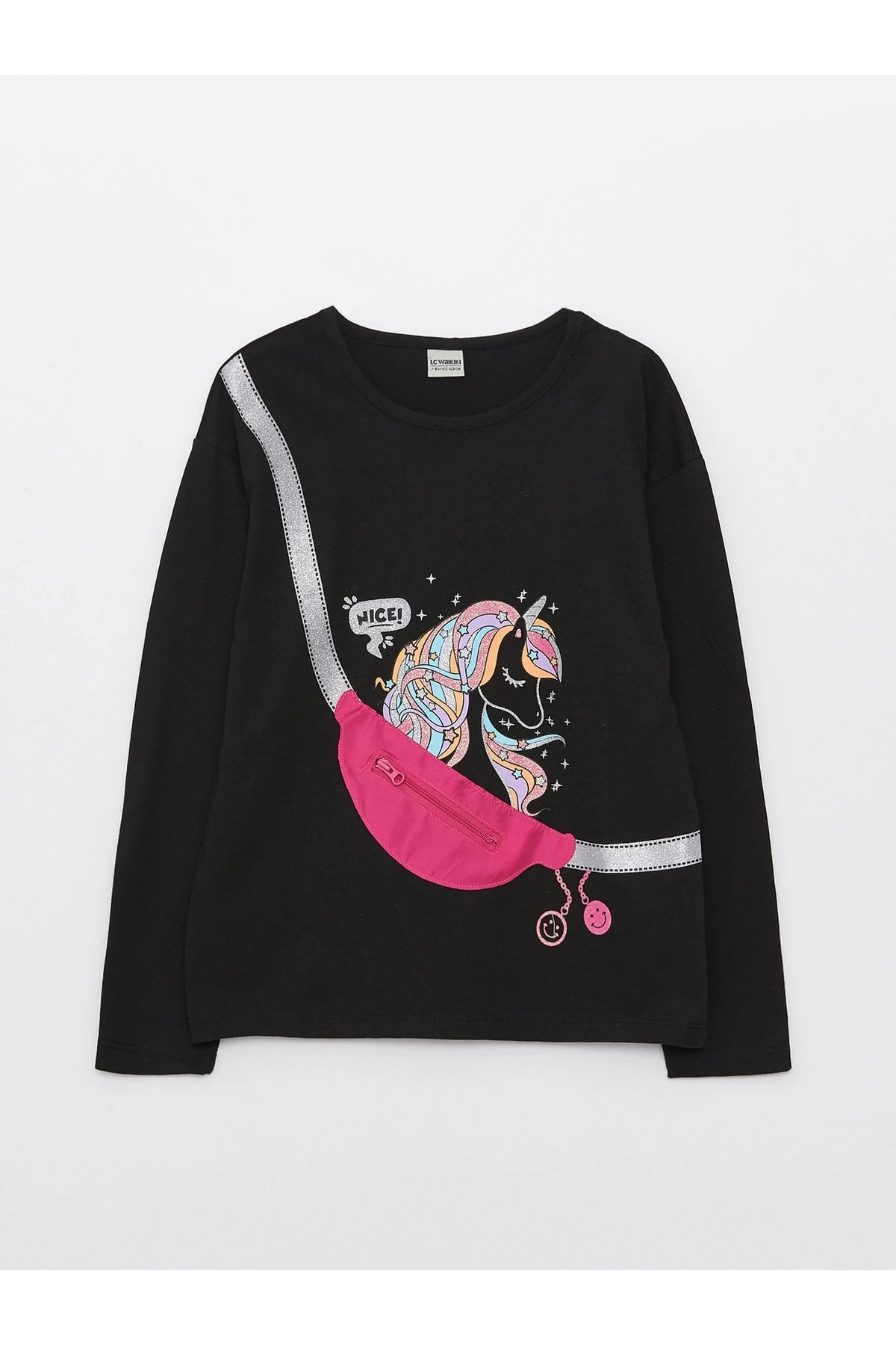 Bisiklet Yaka Basic Uzun Kollu Kız Çocuk Tişört