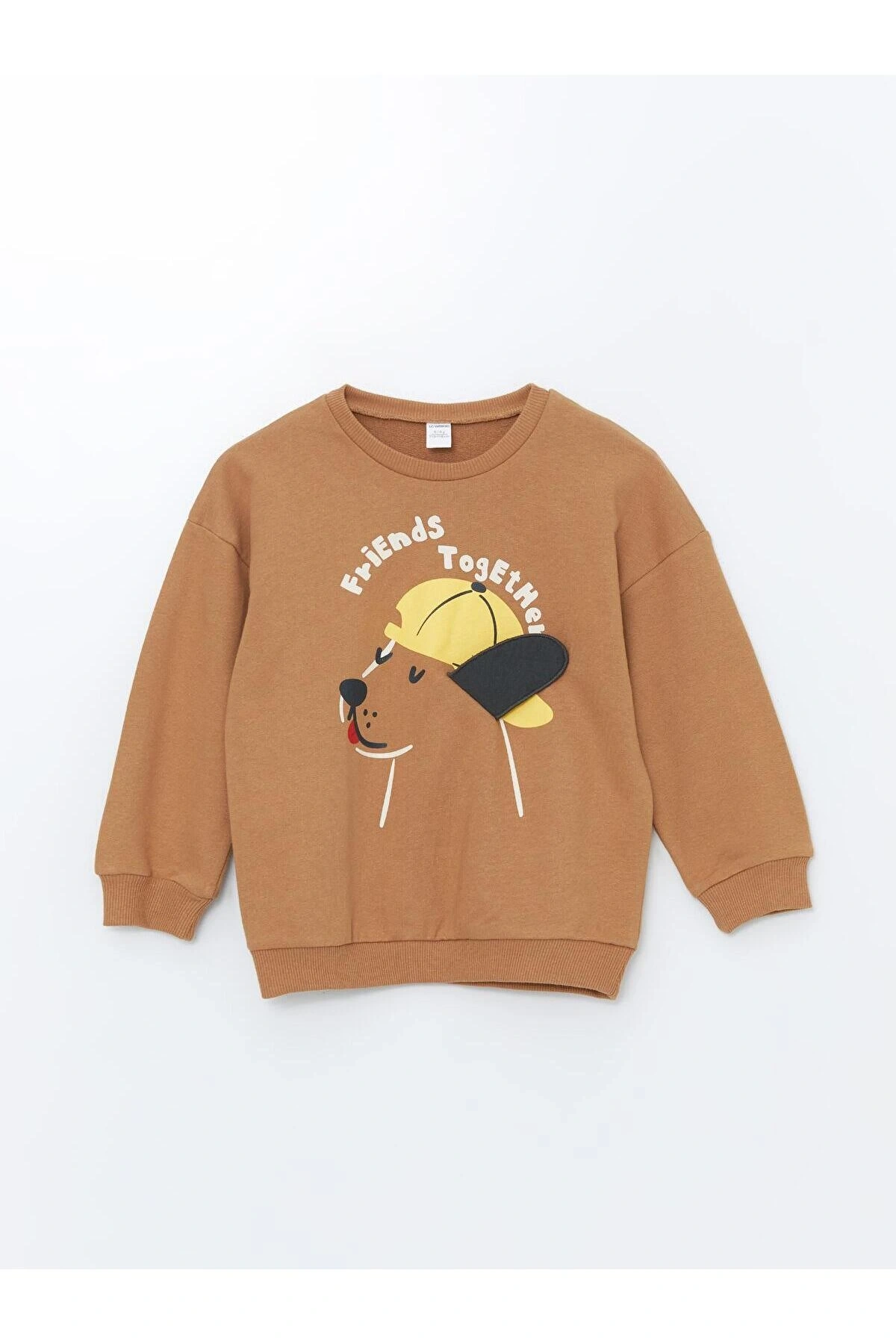 LCW Kids Bisiklet Yaka Uzun Kollu Baskılı Erkek Bebek Sweatshirt ve Eşofman Alt 2li Takım