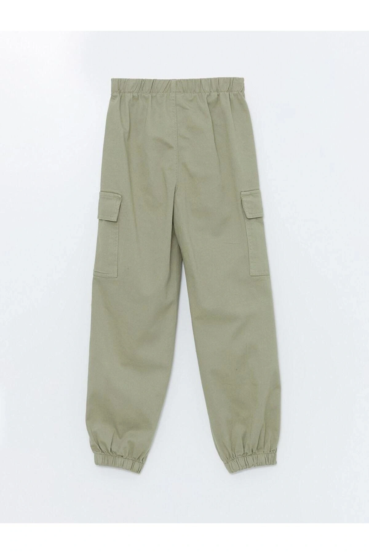 Beli Lastikli Kız Çocuk Kargo Jogger Pantolon