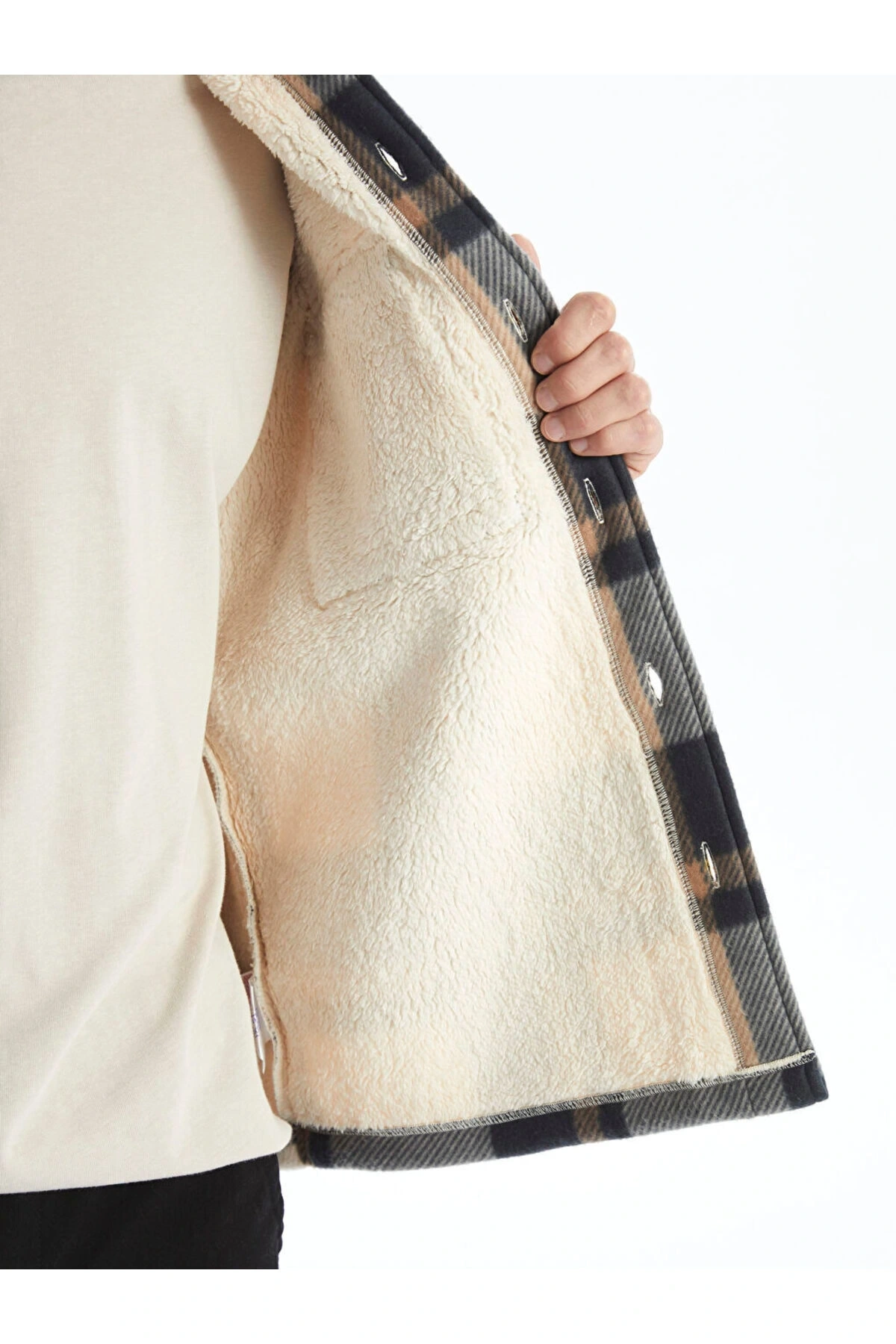 Rahat Kalıp Uzun Kollu Ekose Erkek Gömlek Ceket