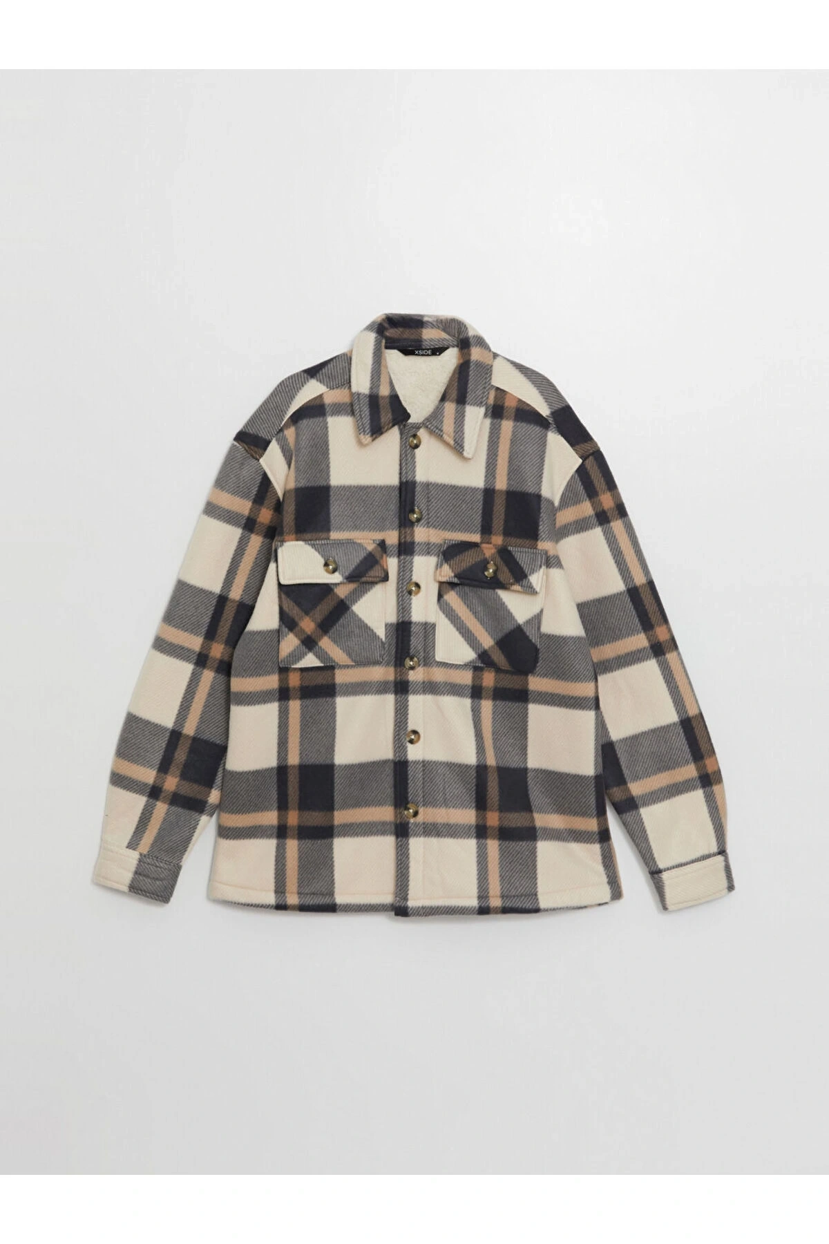 Rahat Kalıp Uzun Kollu Ekose Erkek Gömlek Ceket