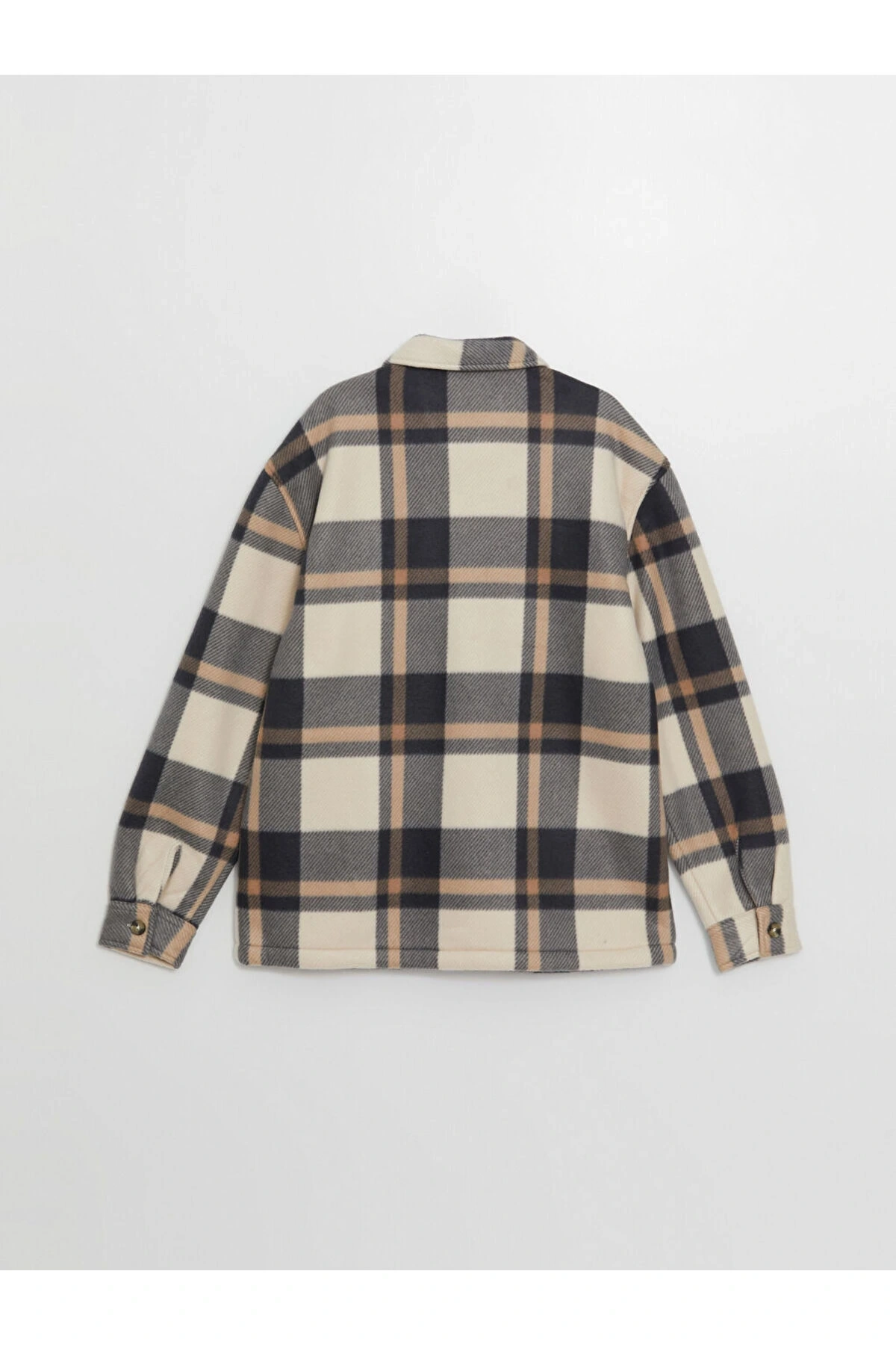 Rahat Kalıp Uzun Kollu Ekose Erkek Gömlek Ceket