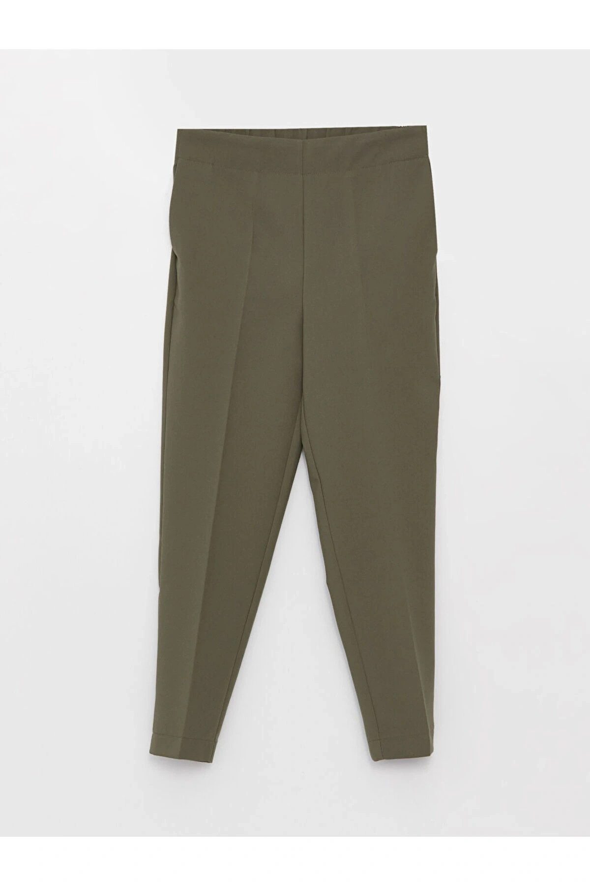 LCWAIKIKI Classic Haki Beli Lastikli Standart Fit Kadın Pantolon