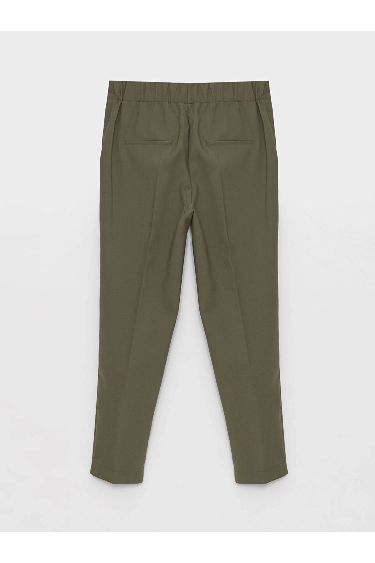 LCWAIKIKI Classic Haki Beli Lastikli Standart Fit Kadın Pantolon