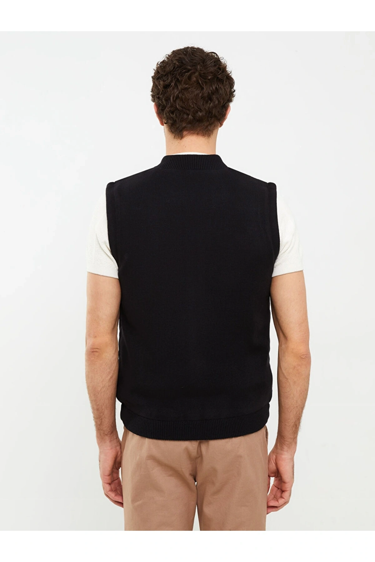 Standart Kalıp Kolej Yaka Kalın Erkek Yelek