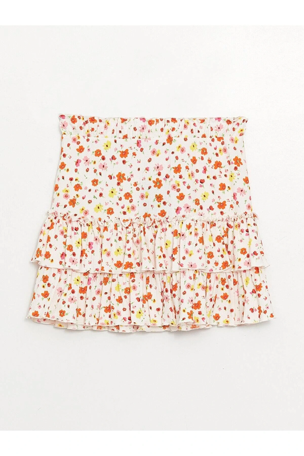 XSIDE Beli Lastikli Çiçekli Kadın Etek