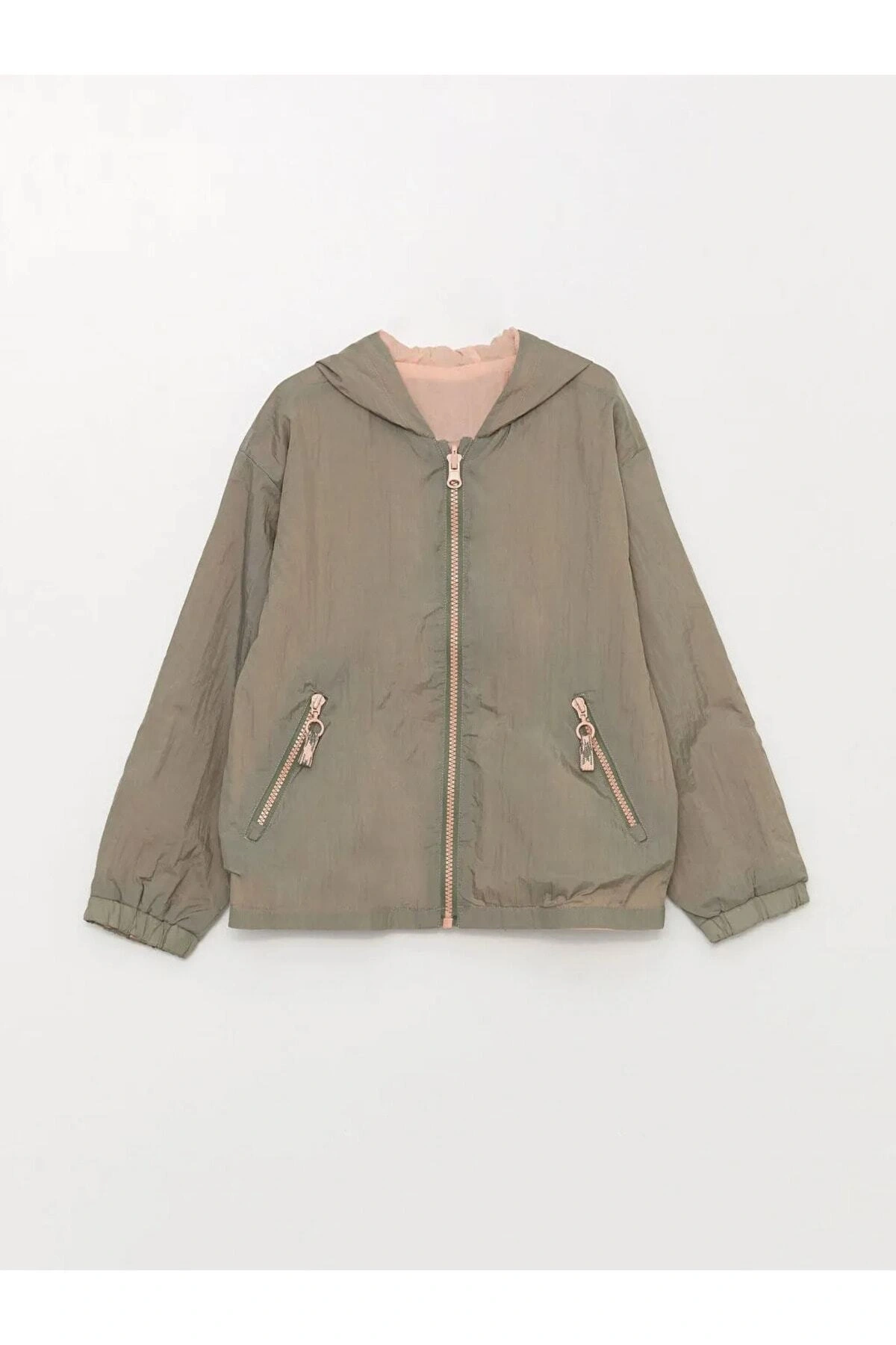 LCW Kids Kapüşonlu Çift Taraflı Kız Çocuk Mont