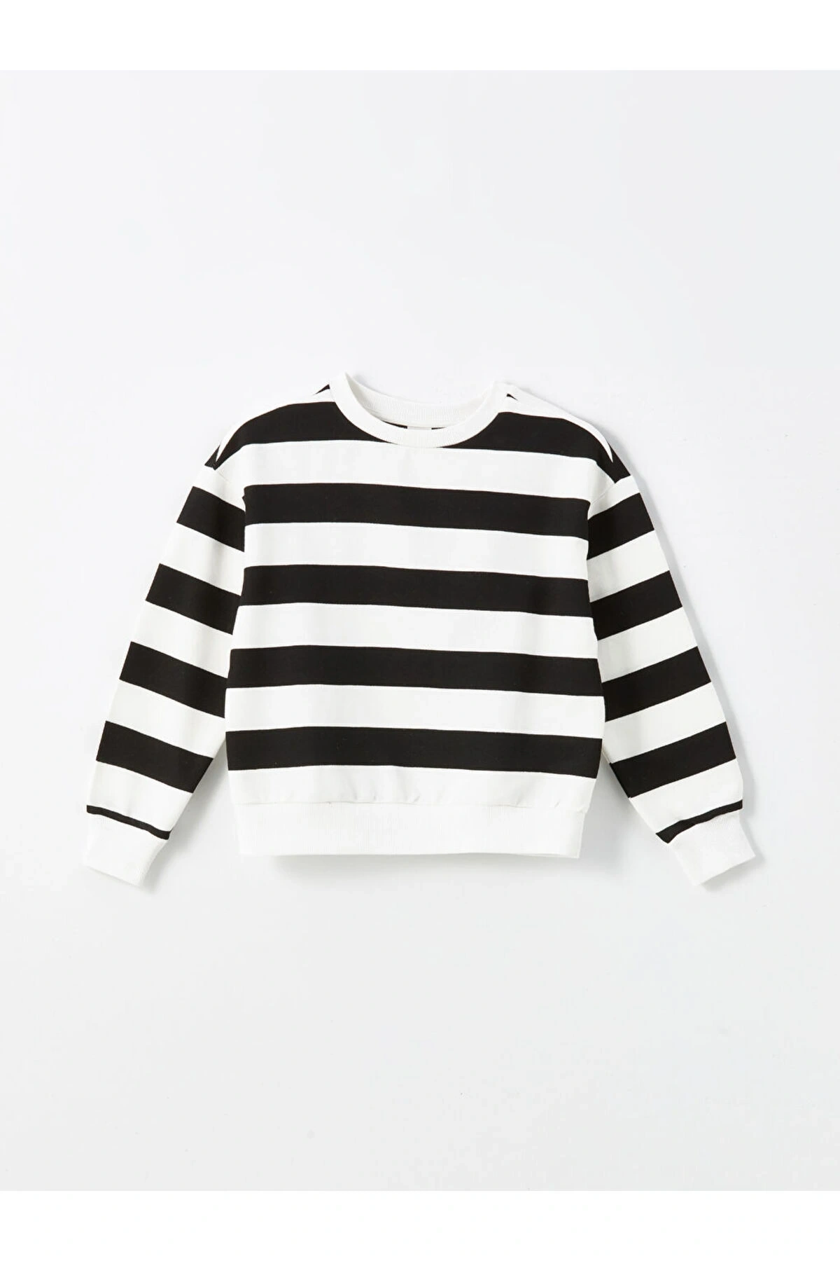 Bisiklet Yaka Kiz Cocuk Kalin Sweatshirt - W4bb72z4