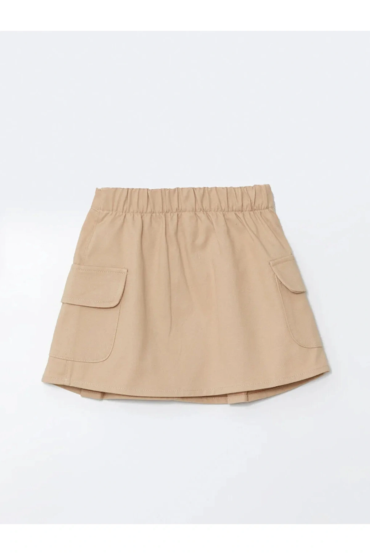 LCW baby Bej Beli Lastikli Kız Bebek Etek ve Külotlu Çorap 2li Takım