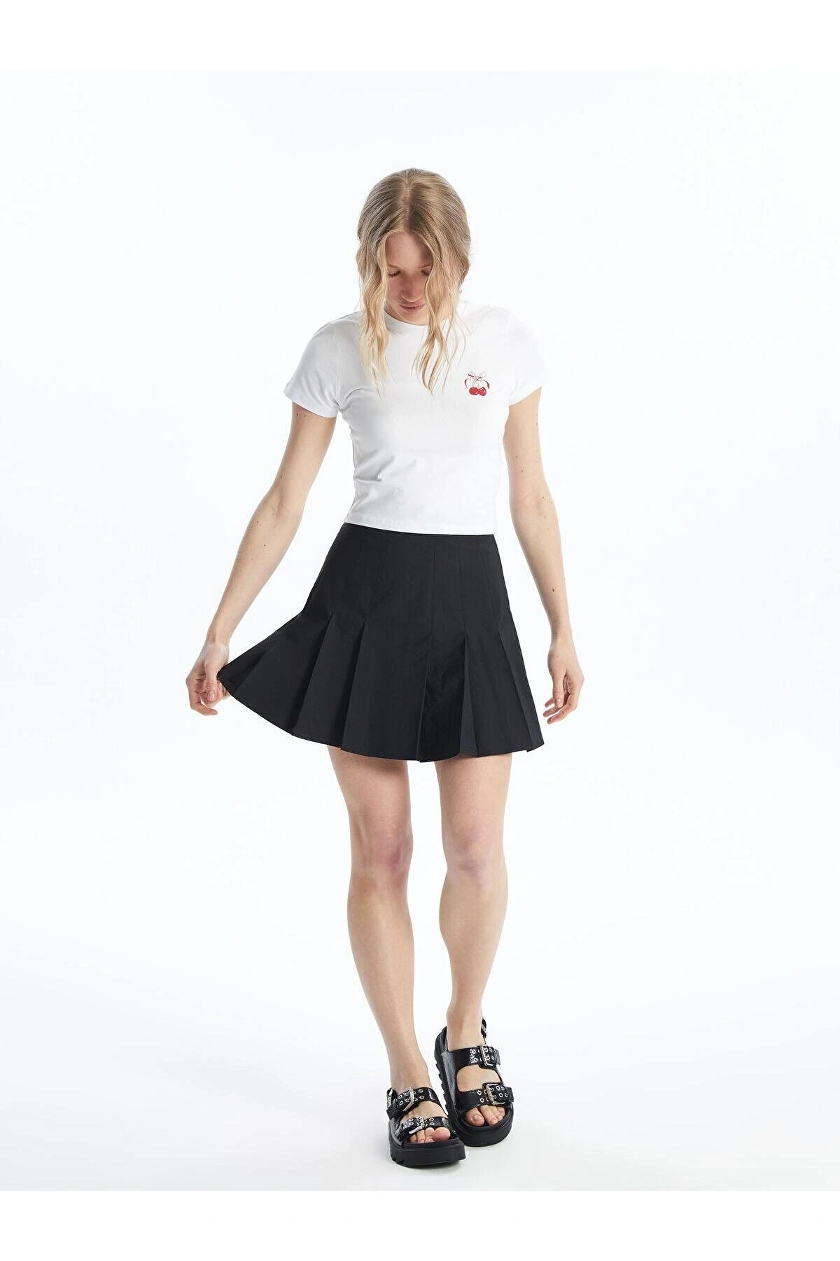 XSIDE Y Dar Fit Kadın Pileli Etek