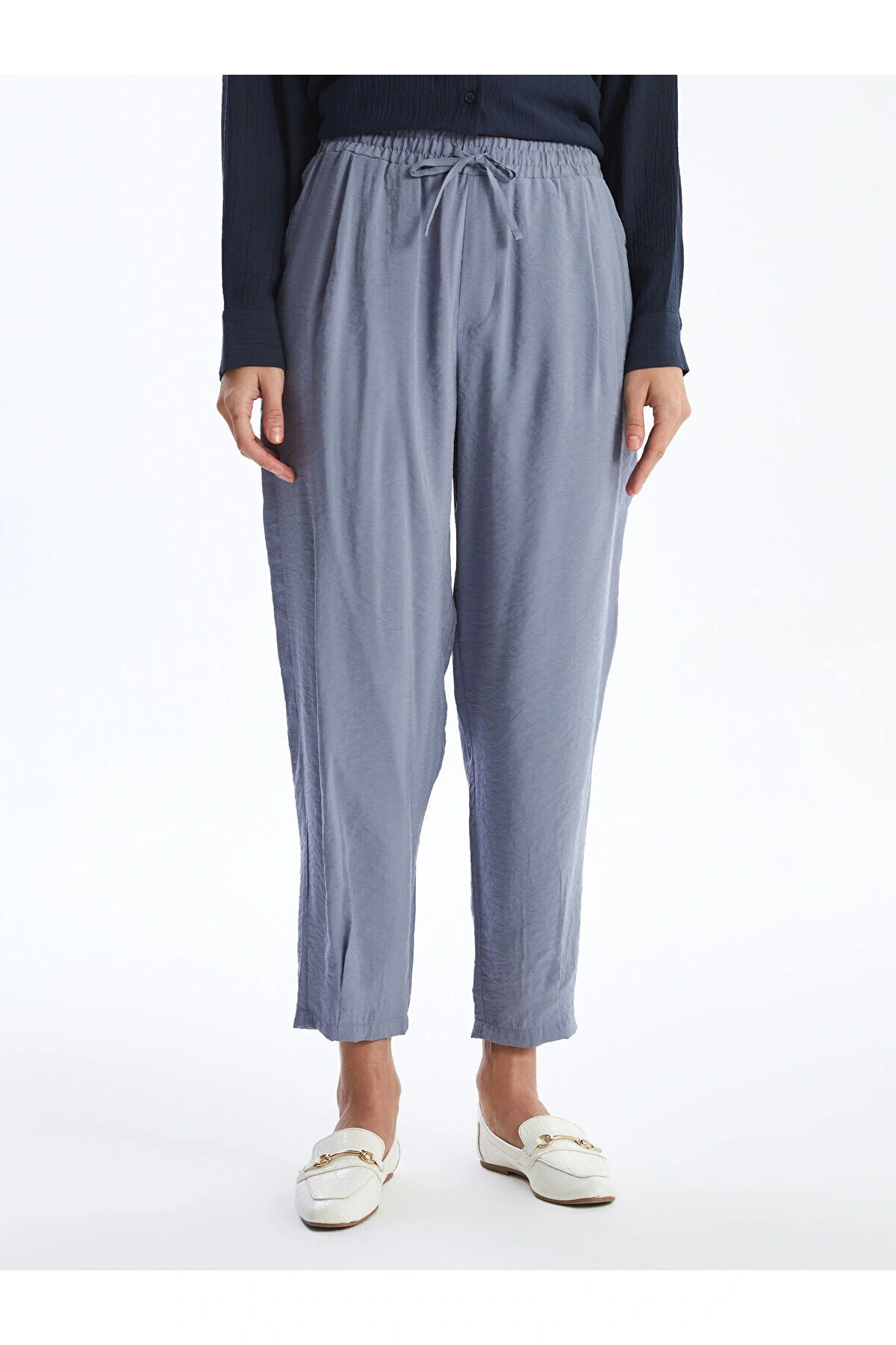 LCW Kadın Beli Lastikli Düz Pantolon