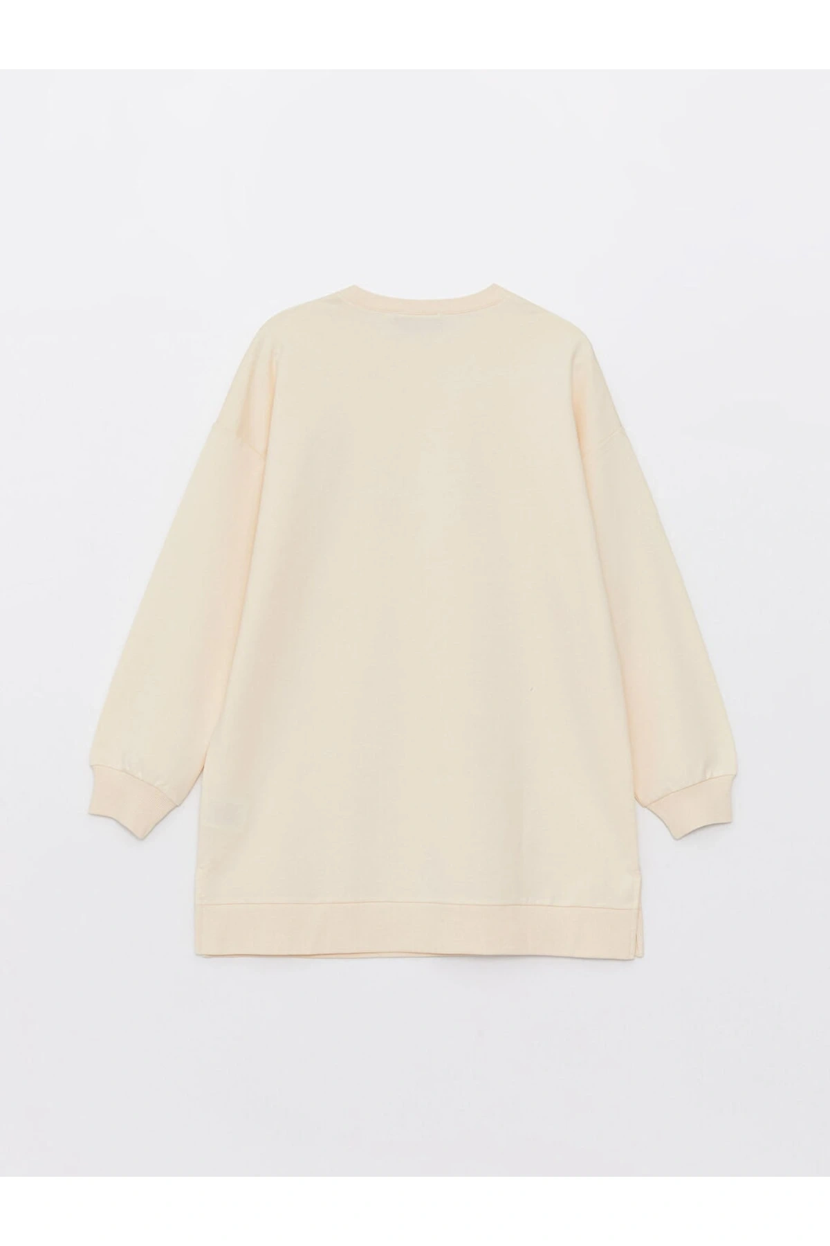 Bisiklet Yaka Baskılı Uzun Kollu Kadın Tunik