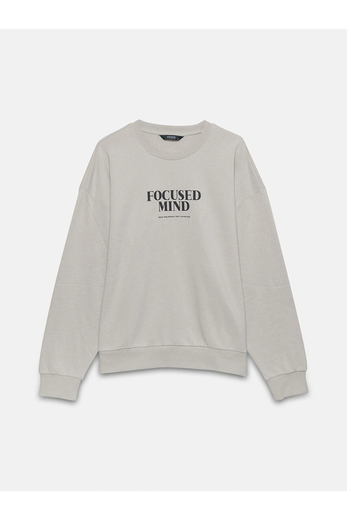 LCW Casual Bisiklet Yaka Baskılı Uzun Kollu Sweatshirt